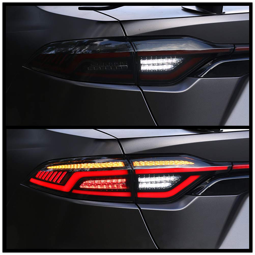 2020-2023 Toyota Corolla LED Tail Lights - Blackout Style with DRL Sequential Turn Signals & Start-Up Animation (4-Piece Set) - Upgrade Your Rear Lighting for Enhanced Style & Safety