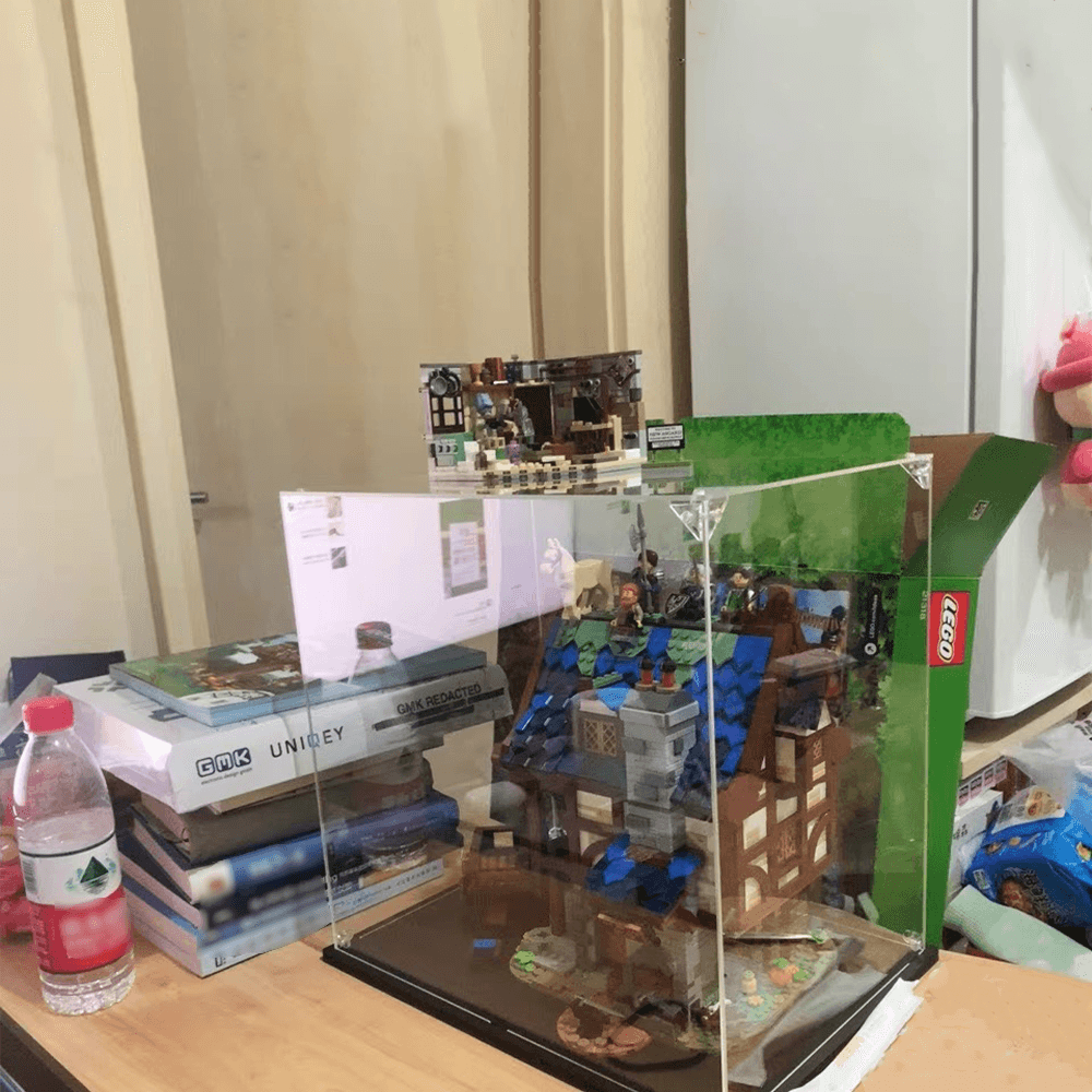 LEGO Ideas Medieval Blacksmith 21325 Display Case - Premium Acrylic Showcase for LEGO Sets - Perfect for Home Decoration & Collector's Showcase