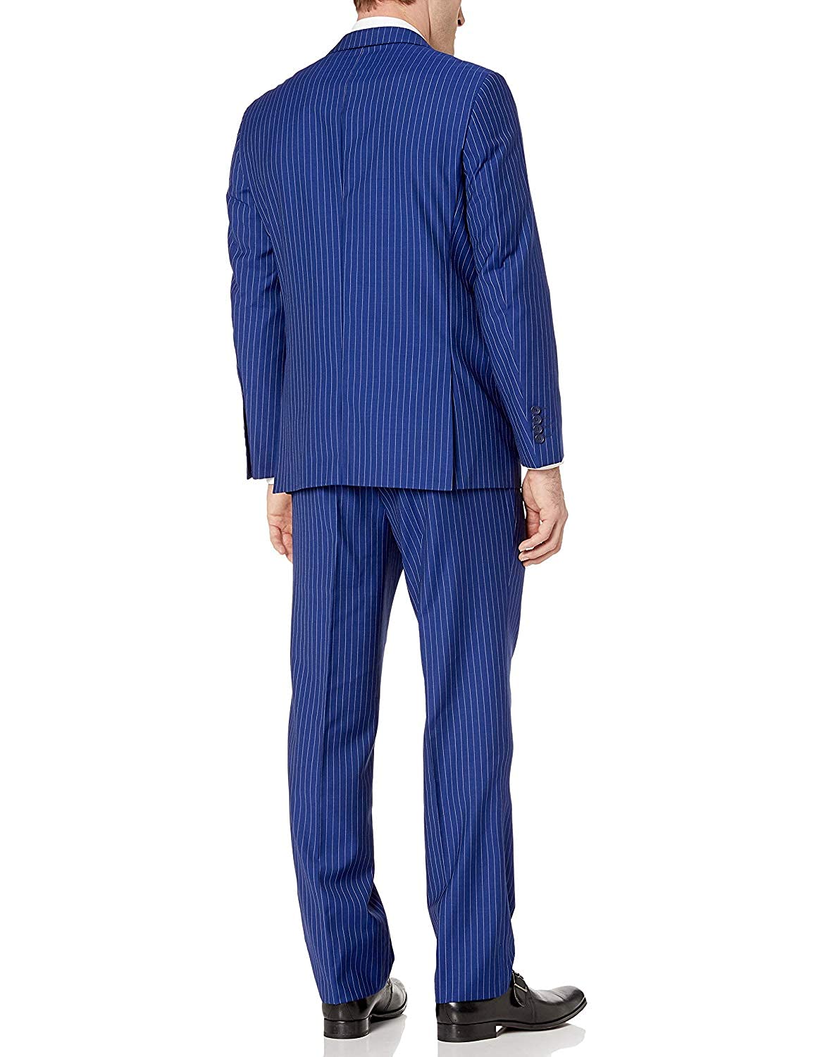 Adam Baker Men's Modern Fit 100% Wool Two-Piece Notch Lapel Suit - Premium Business Attire for Weddings, Interviews & Formal Events