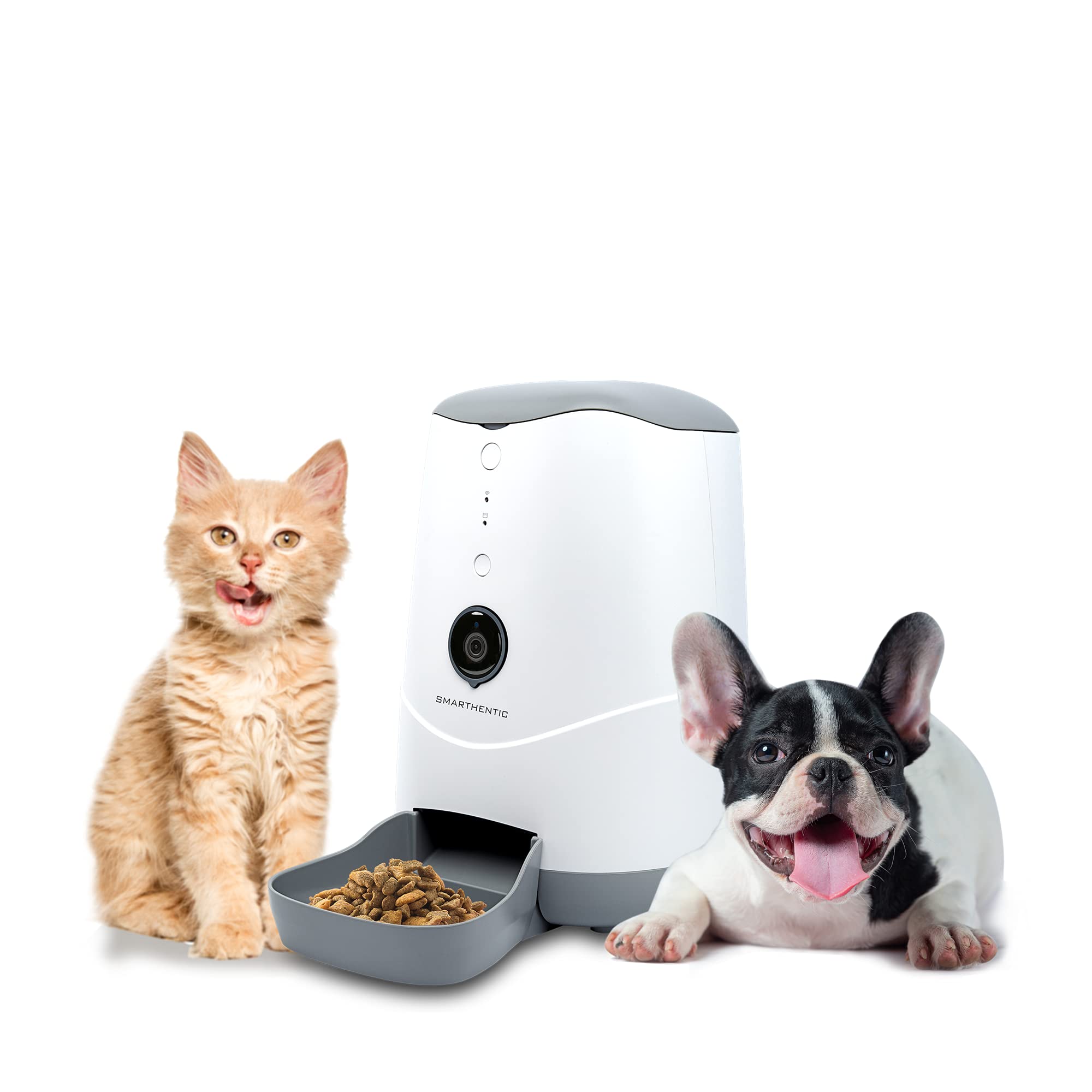 Smart WiFi Pet Feeder with HD Camera - Automatic Cat & Dog Food Dispenser, Programmable Portion Control, APP Control, Voice Recorder - Perfect for Home Monitoring and Pet Care While Traveling