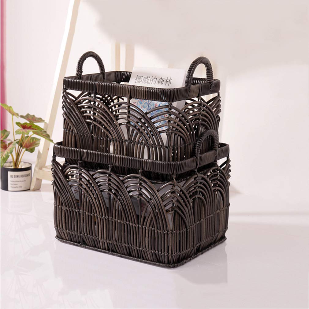 Large Woven Storage Basket with Handles - Handmade Laundry Hamper & Home Organizer for Clothes, Toys, Picnic Supplies & Groceries - Perfect for Bedroom, Bathroom & Outdoor Use