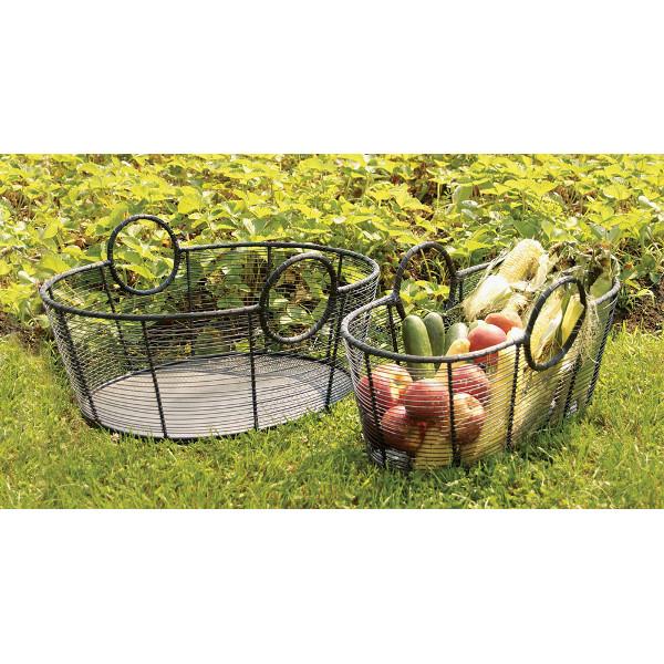 Achla Designs Harvest Basket - Handwoven Willow Basket for Farmers Market, Picnics & Home Decor - Perfect for Fresh Produce, Bread & Floral Arrangements