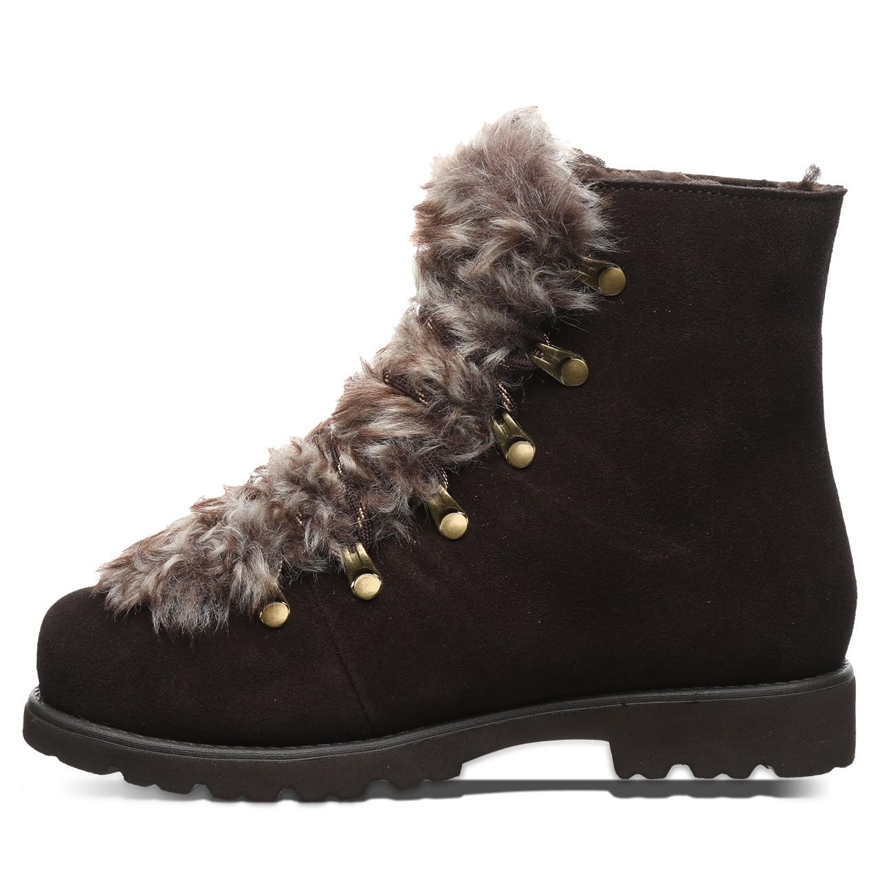 BEARPAW Women's Alisa Suede Lace-Up Boots - Lightweight & Comfortable Classic Winter Boots for Women - Perfect for Casual Wear, Hiking & Outdoor Activities