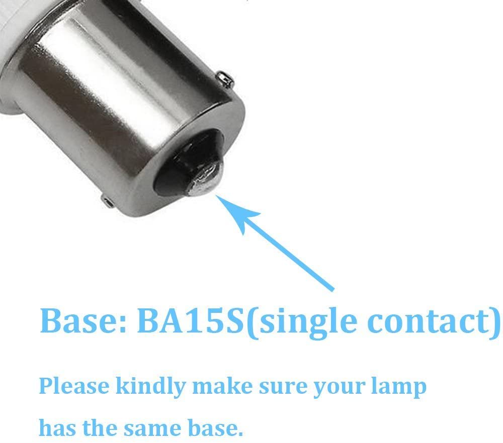 BA15s Single Contact Bayonet LED Bulb 12V S8 1141 1156 - 3W 2700K-3000K Warm White Light for Outdoor Landscape, Path, Deck & RV Lighting (6 Pack) - Energy Efficient Replacement for Traditional Halogen Bulbs