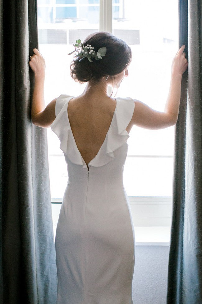 Badgley Mischka Heather Wedding Gown - Elegant Lace Bridal Dress for Beach, Garden & Formal Ceremonies