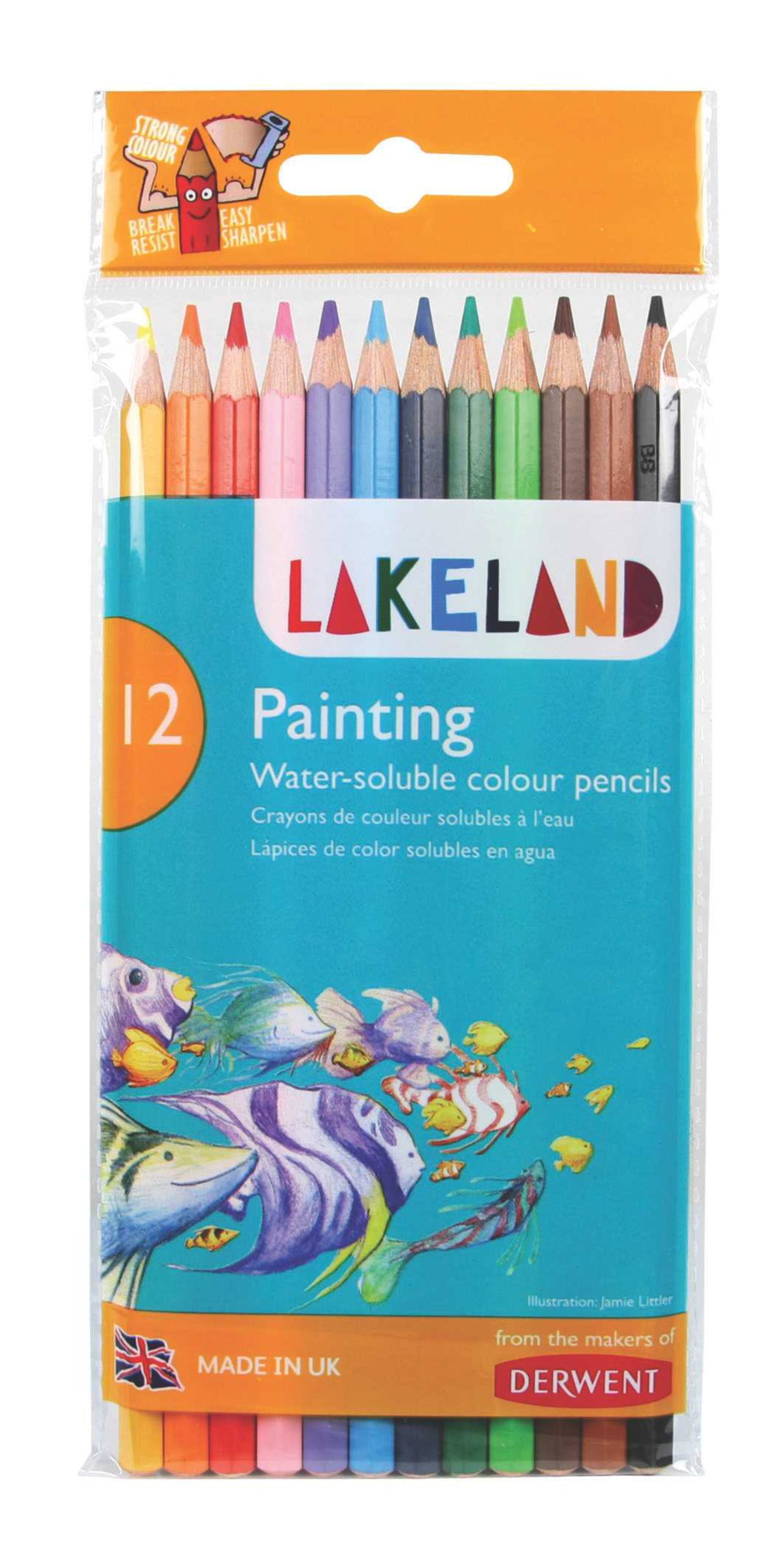 Derwent Lakeland Watercolor Pencils Set - 12 Premium Artist Pencils for Sketching, Drawing & Painting | Perfect for Beginners & Professionals | Ideal for Travel, Outdoor & Studio Art Projects