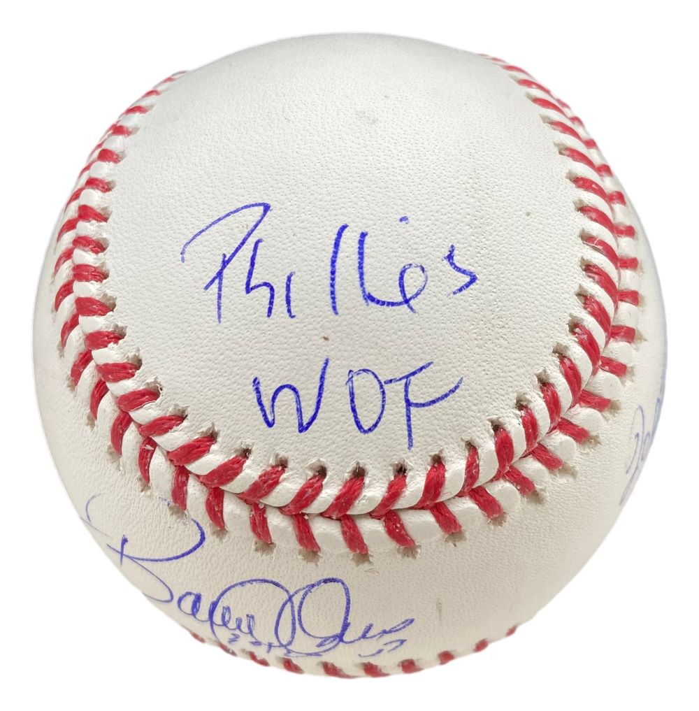 Bobby Abreu Autographed Philadelphia Phillies Official MLB Baseball with 4 Inscriptions - JSA Certified - Perfect for Baseball Memorabilia Collections and Phillies Fans Gifts