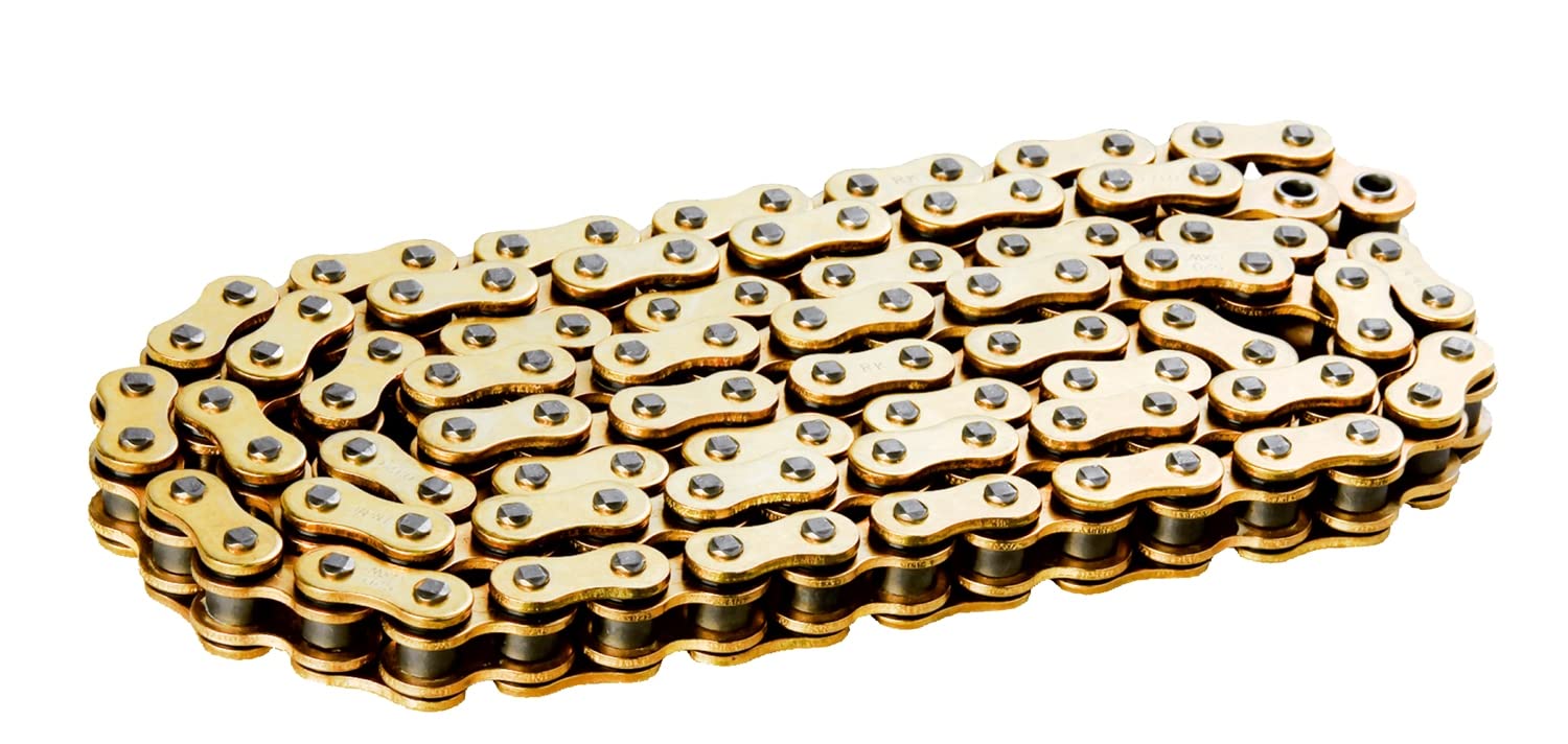 RK Racing Chain GB525GXW-120 120-Link Gold XW-Ring Motorcycle Chain with Master Link - High Performance for Dirt Bikes, ATVs & Off-Road Vehicles