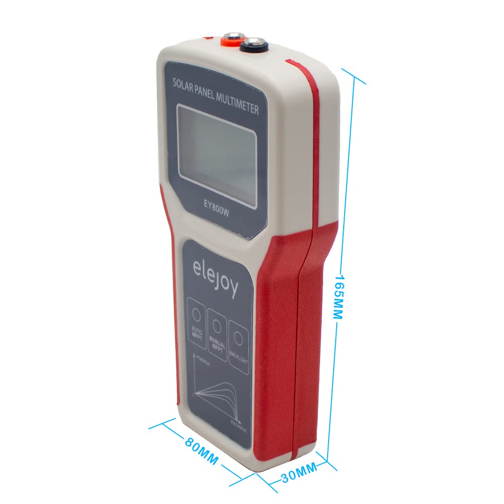 EY800W Smart MPPT Solar Panel Multimeter - VOC Tester with LCD Display for Photovoltaic Systems | Perfect for Solar Panel Installation, Maintenance & Performance Testing