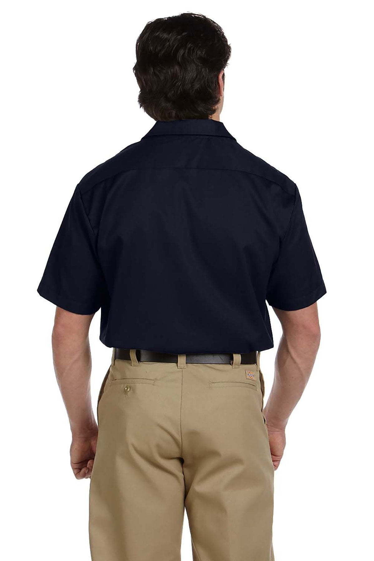 Dickies 2 Short Sleeve Work Shirt 1574 - Durable Dark Navy Cotton Workwear for Men | Perfect for Construction, Landscaping & Outdoor Jobs