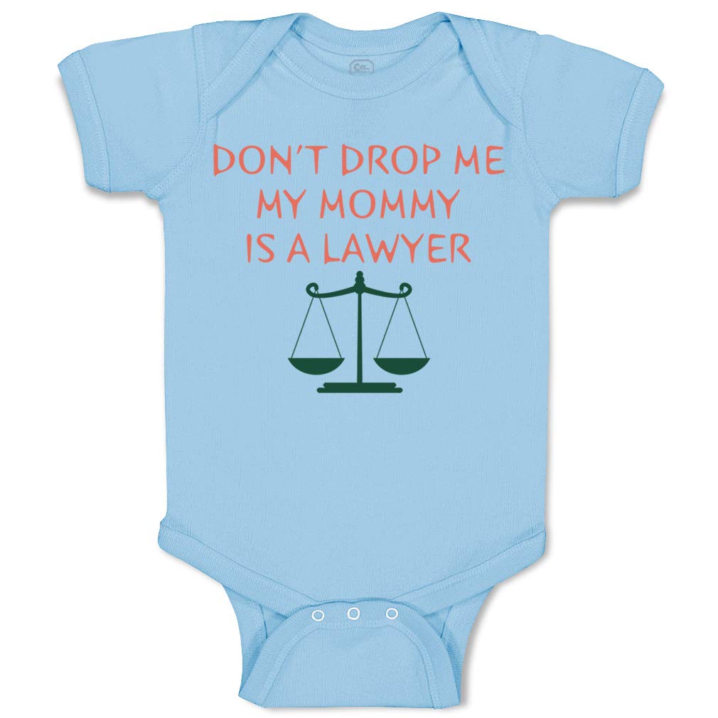Custom Funny Baby Bodysuit - 'Don't Drop Me My Mommy Is A Lawyer' Cute Cotton Onesie for Mothers Day Gift | Perfect for Newborns, Baby Showers & Lawyer Mom Apparel