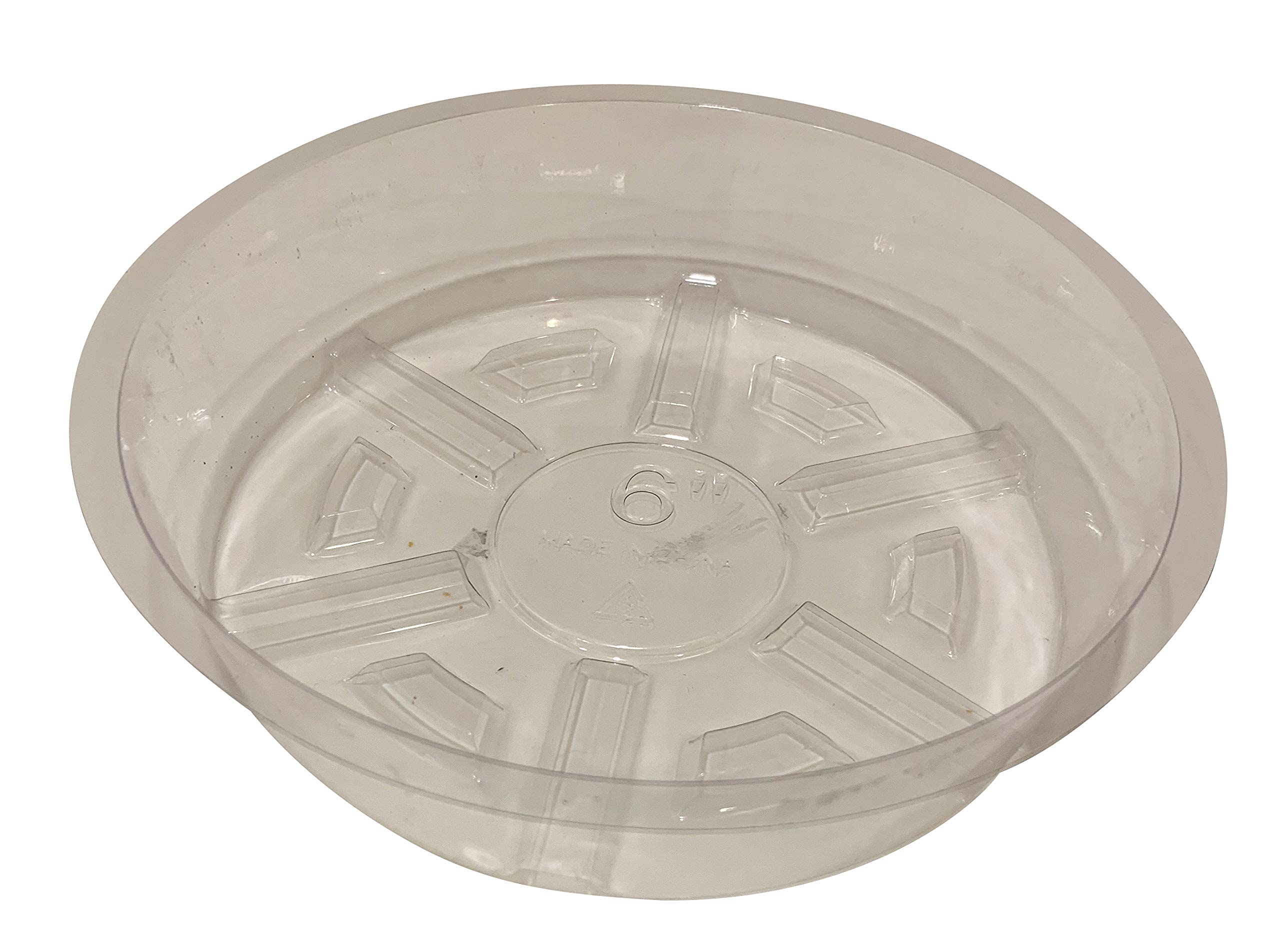 Bark and Lindy Clear Plastic Plant Saucers - 10 Pack Drip Trays for Indoor/Outdoor Potted Plants | Water Catcher for Flower Pots, Planters & Gardening Essentials