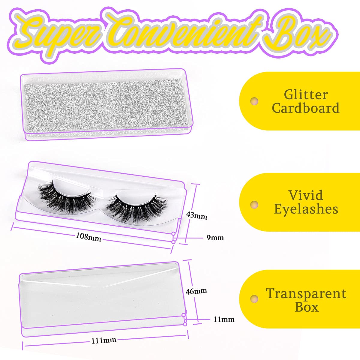 Wholesale 3D Faux Mink Eyelashes Bulk - 18mm Handmade Reusable False Lashes, 5 Styles Dramatic Fluffy Eyelash Set with Glitter (30 Pairs) - Perfect for Parties, Weddings, and Special Occasions
