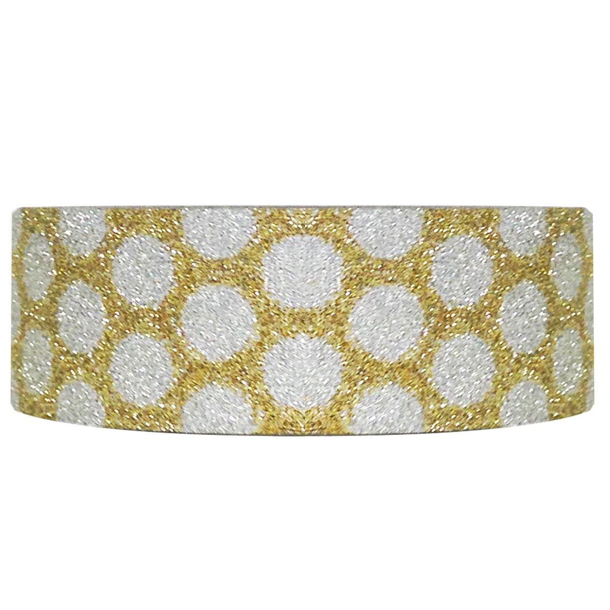 Wrapables Shimmer Japanese Washi Masking Tape - Gold Dots Decorative Tape for Scrapbooking, Journaling, Gift Wrapping & DIY Crafts