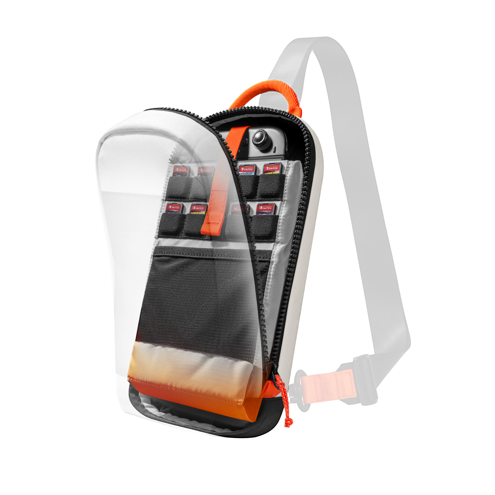 GameOn G49 Nintendo Switch 2 Sling Bag - Compact & Water-Resistant Carrying Case for Switch Console & Accessories - Perfect for Travel, Commuting & Gaming On-The-Go