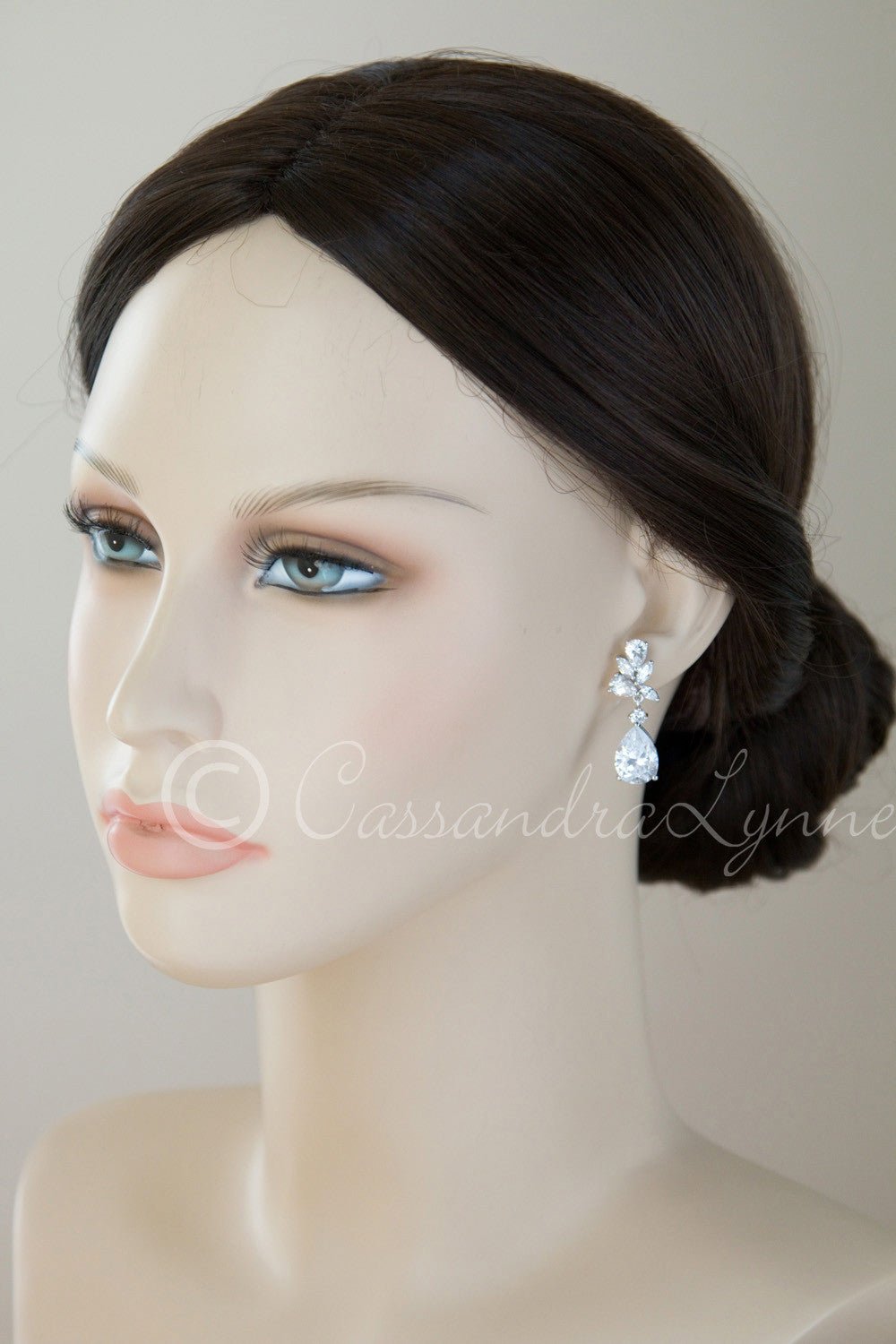 Pear Drop CZ Bridal Earrings - Elegant Cubic Zirconia Wedding Jewelry for Brides, Bridesmaids & Formal Occasions