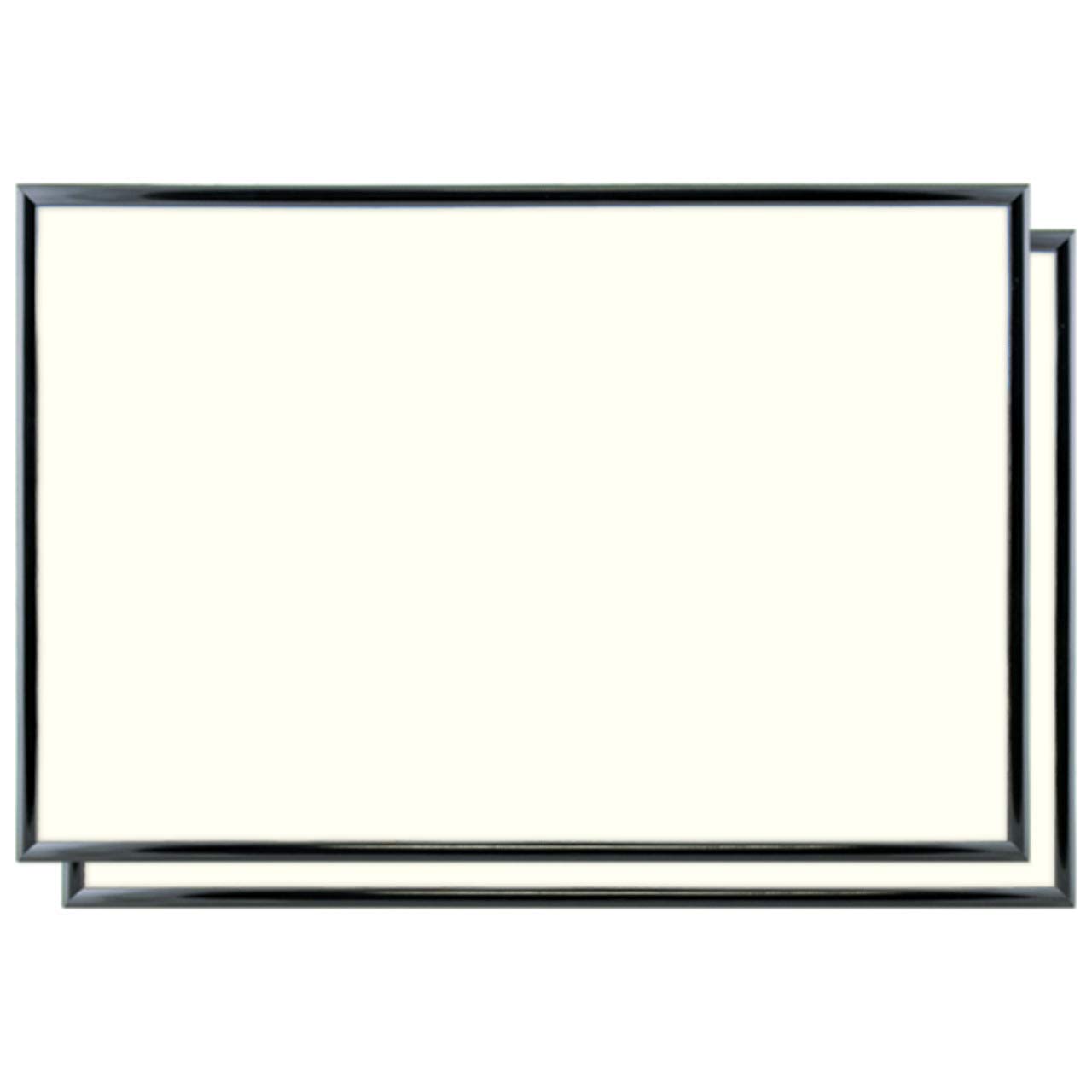11x17 Black Plastic Picture Frames - Set of 2 - Lightweight & Durable Photo Frames for Wall or Tabletop Display - Perfect for Home, Office, or School Decor
