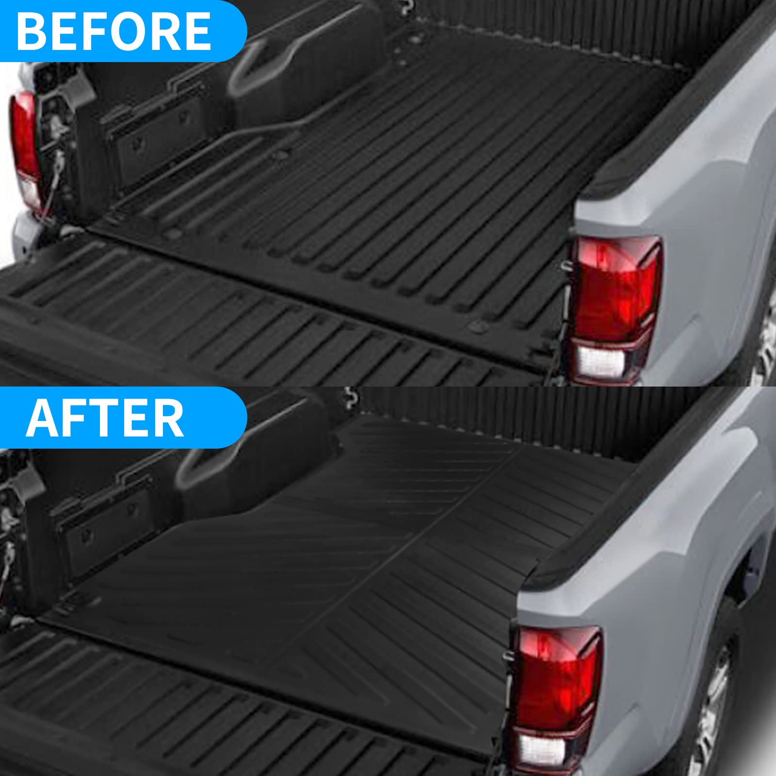 2022 Toyota Tacoma Truck Bed Mat - Heavy Duty Bed Liner Compatible with 2005-2023 Tacoma 6ft Long Bed | Non-Slip Protection for Cargo & Tools | Perfect for Hauling, Camping & Work Site Use