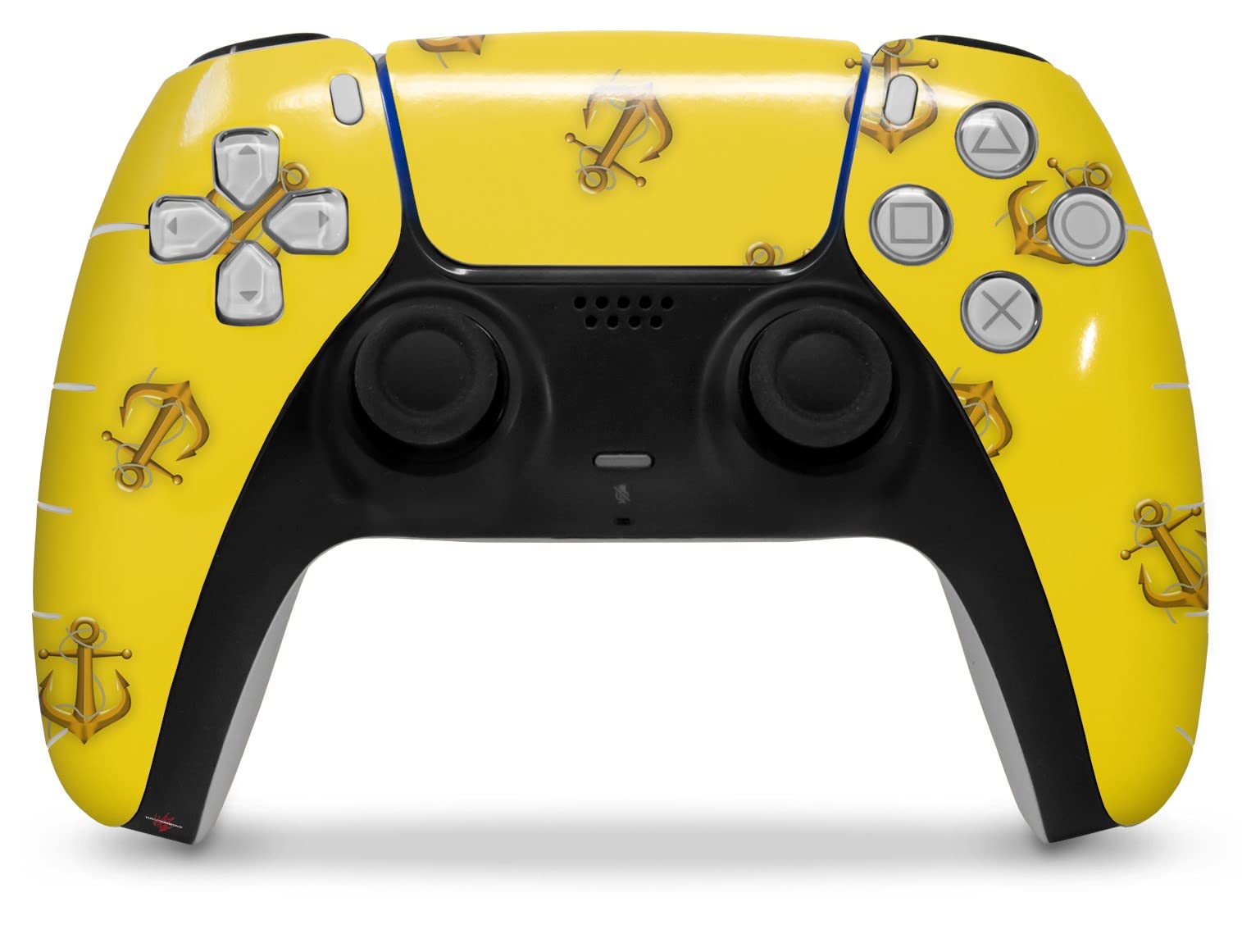 PS5 DualSense Controller Skin Wrap - Anchors Away Yellow for Gaming Protection
