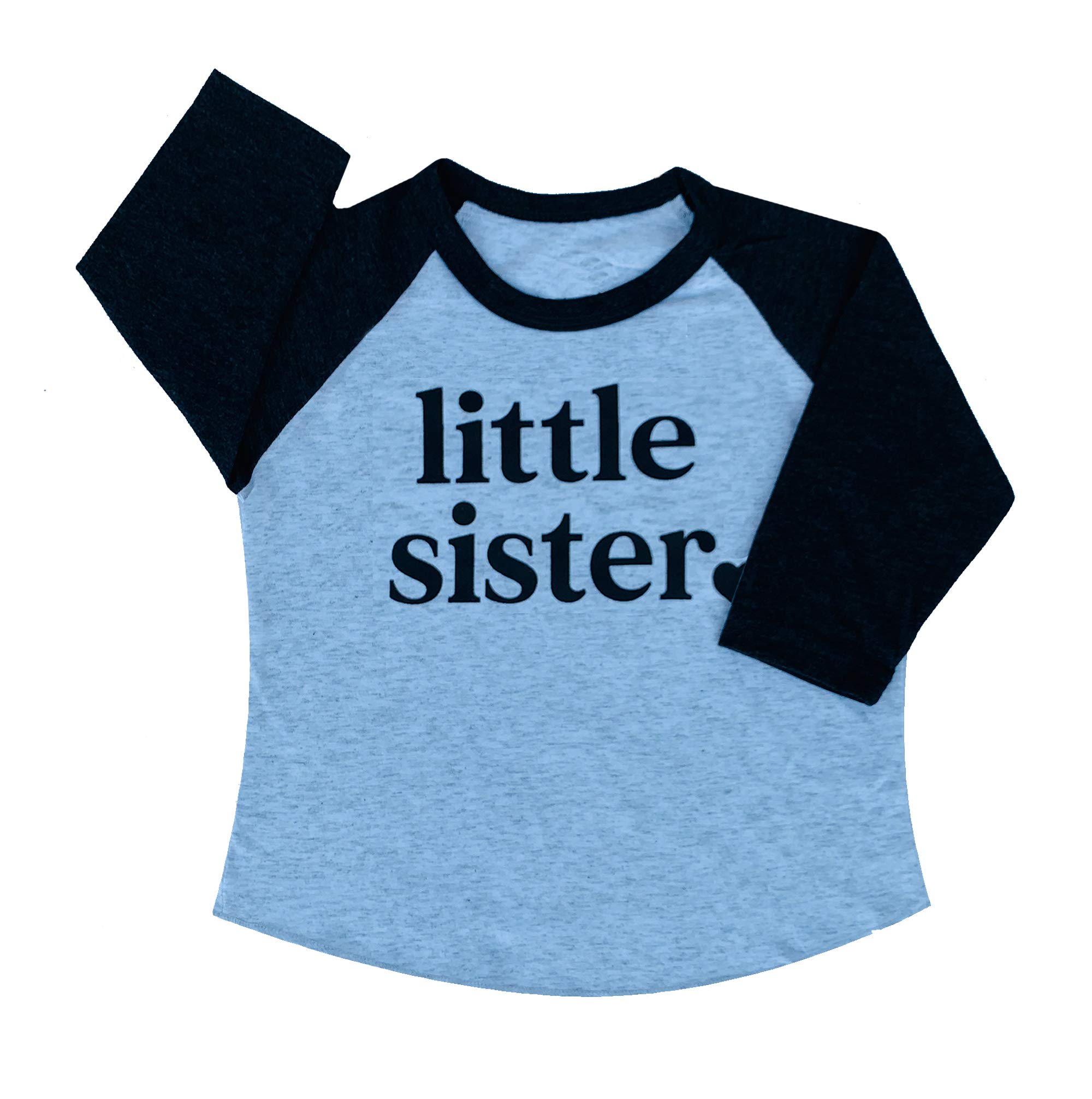 Big Sister & Little Sister Matching Sibling Reveal T-Shirts for Toddler Girls - Cute Baby Announcement Outfit for Gender Reveal Parties & Family Photos
