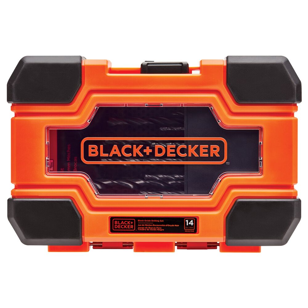 BLACK+DECKER™ 14-Piece Drill Bit Set for Wood, Metal & Masonry - Perfect for DIY Projects & Home Repairs