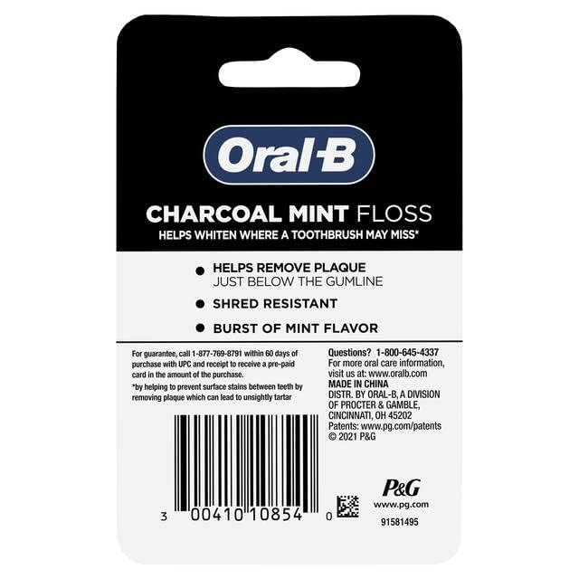 Natural Bamboo Charcoal Mint Dental Floss - Eco-Friendly Teeth Cleaning for Fresh Breath & Healthy Gums | Perfect for Travel, Home & Office Oral Care