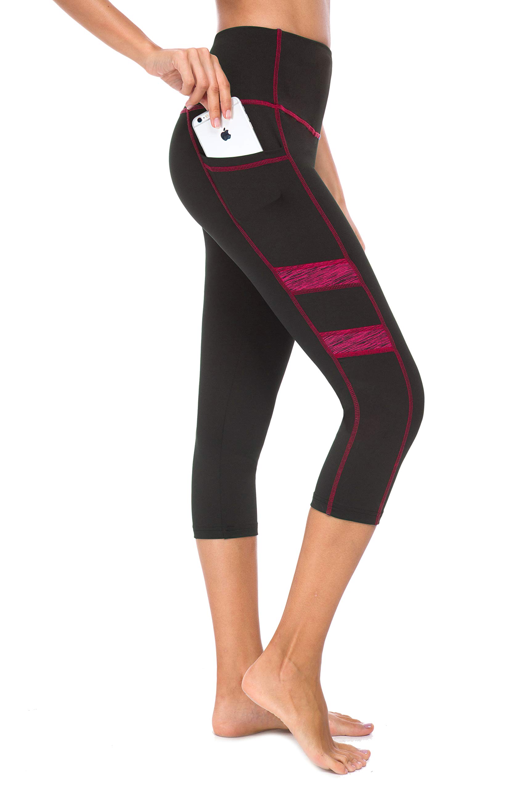 Zinmore High Waist Yoga Pants for Women - Tummy Control Workout Leggings, Gym Active Tights, Running & Exercise Capris - Perfect for Yoga, Pilates, Fitness & Lounge Wear