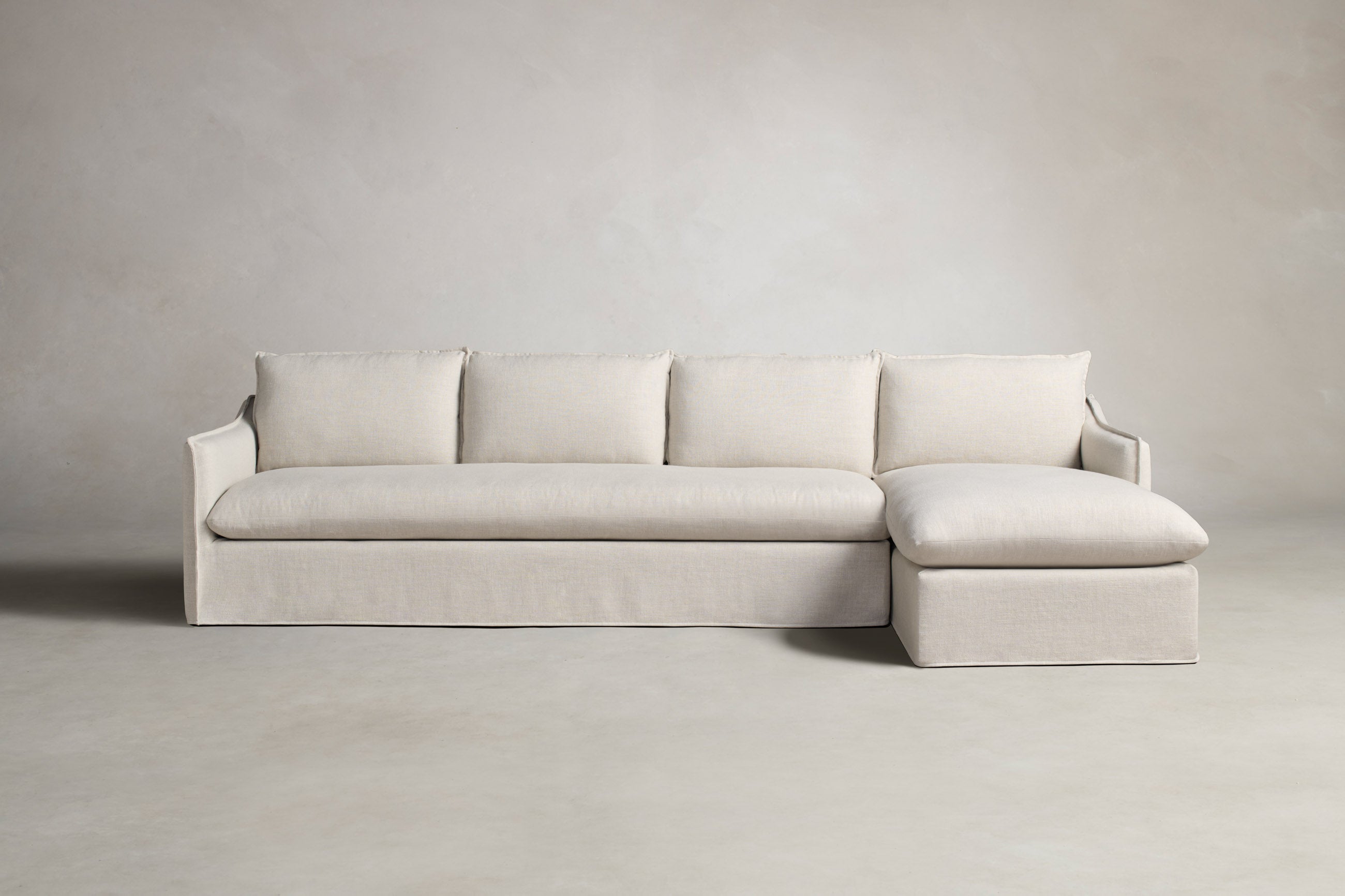 Premium Dune Sectional Sofa with Heritage Belgian Linen Upholstery - Modern Comfort for Living Room, Lounge & Family Gatherings