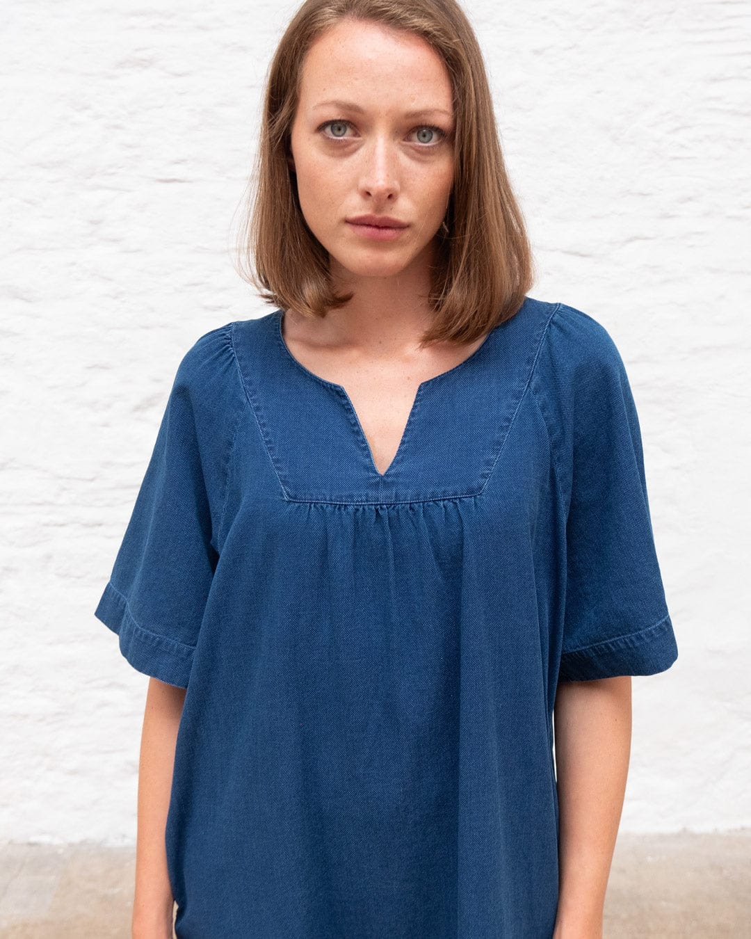 Hara Cotton Pull-On Denim Dress - Comfortable Stretch Casual Wear for Women | Perfect for Everyday Outfits, Office, and Weekend Outings