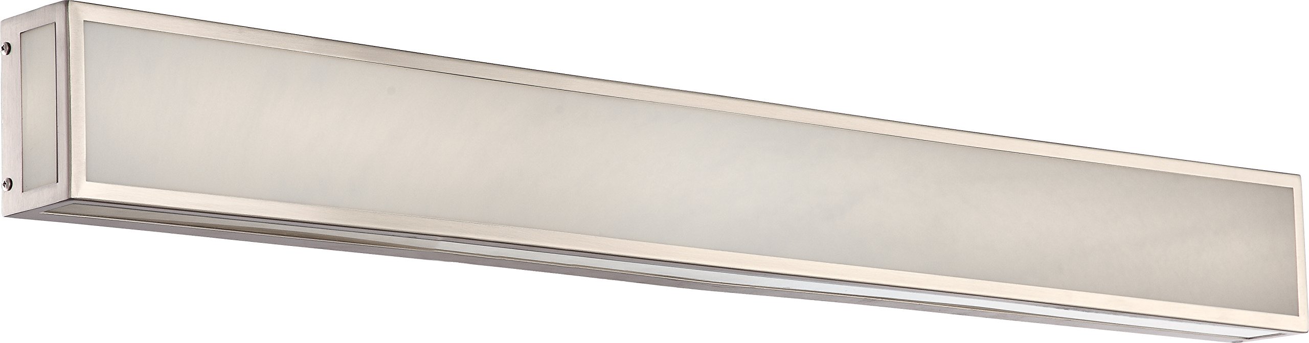 Nuvo 62/897 Single Light Bathroom Vanity Mirror - Polished White, Nickel, Backlit, Silver - Perfect for Modern Bathrooms & Makeup Areas