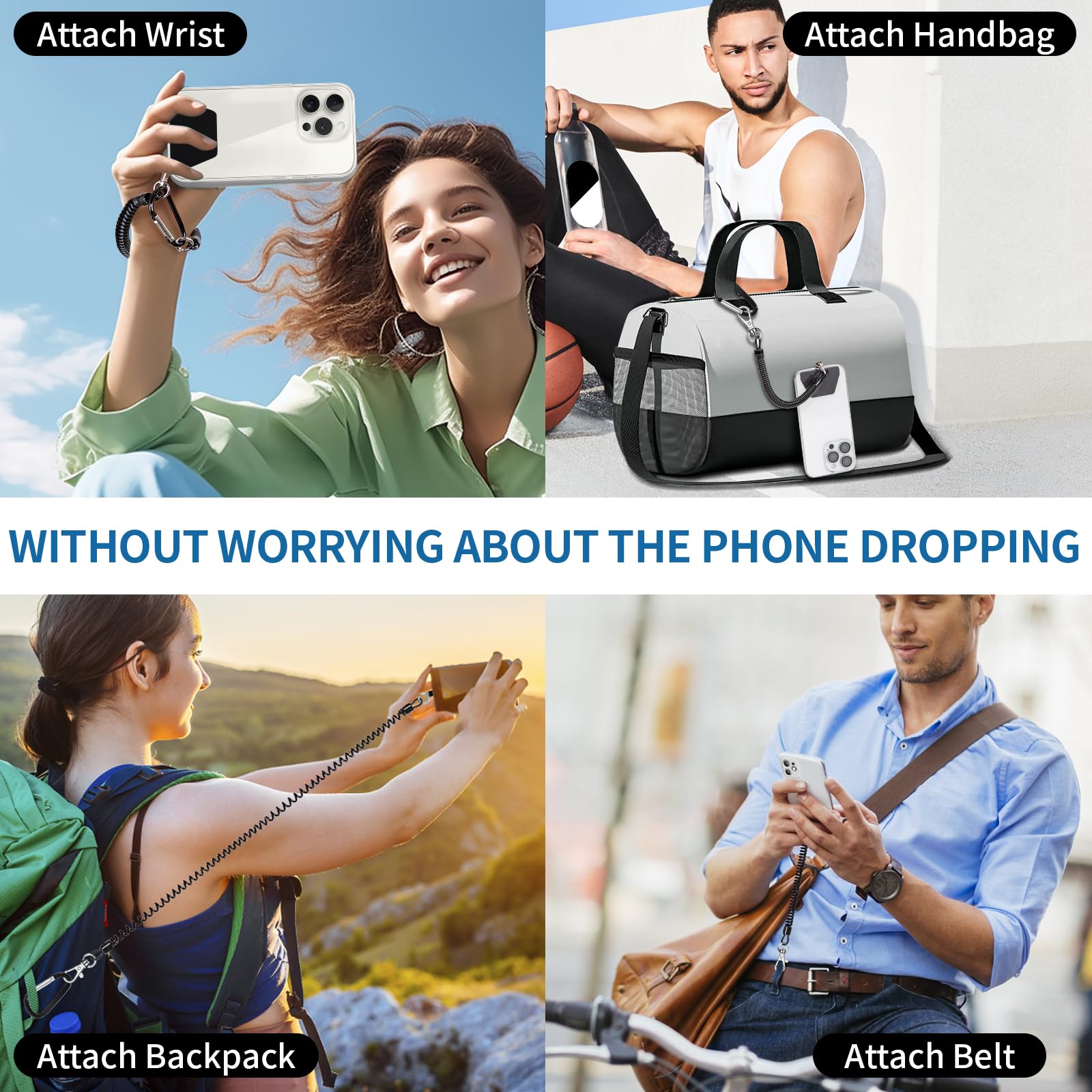 Doormoon Phone Lanyard with 4 Patches - Secure for Hiking & Climbing