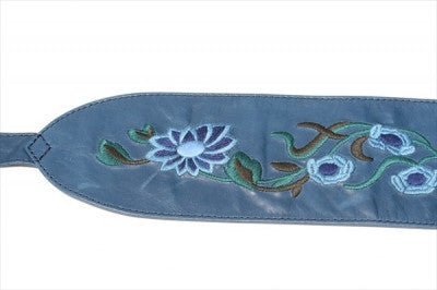 Embroidered Genuine Leather Belt for Men - Blue | Stylish & Durable Fashion Accessory for Casual & Formal Wear