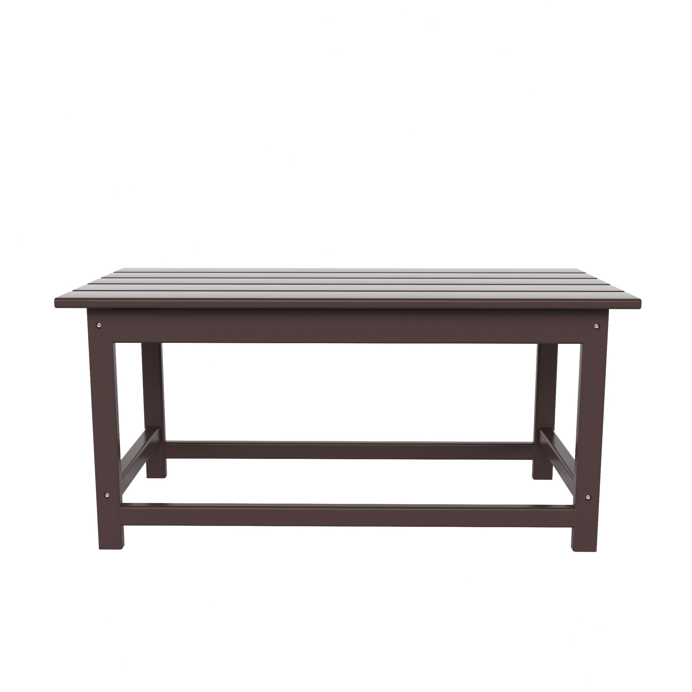 **HDPE Outdoor Drink Table - Weather Resistant Adirondack Conversation Table for Patio, Porch, Balcony - Perfect for Poolside, Seaside & Backyard - Dark Brown**