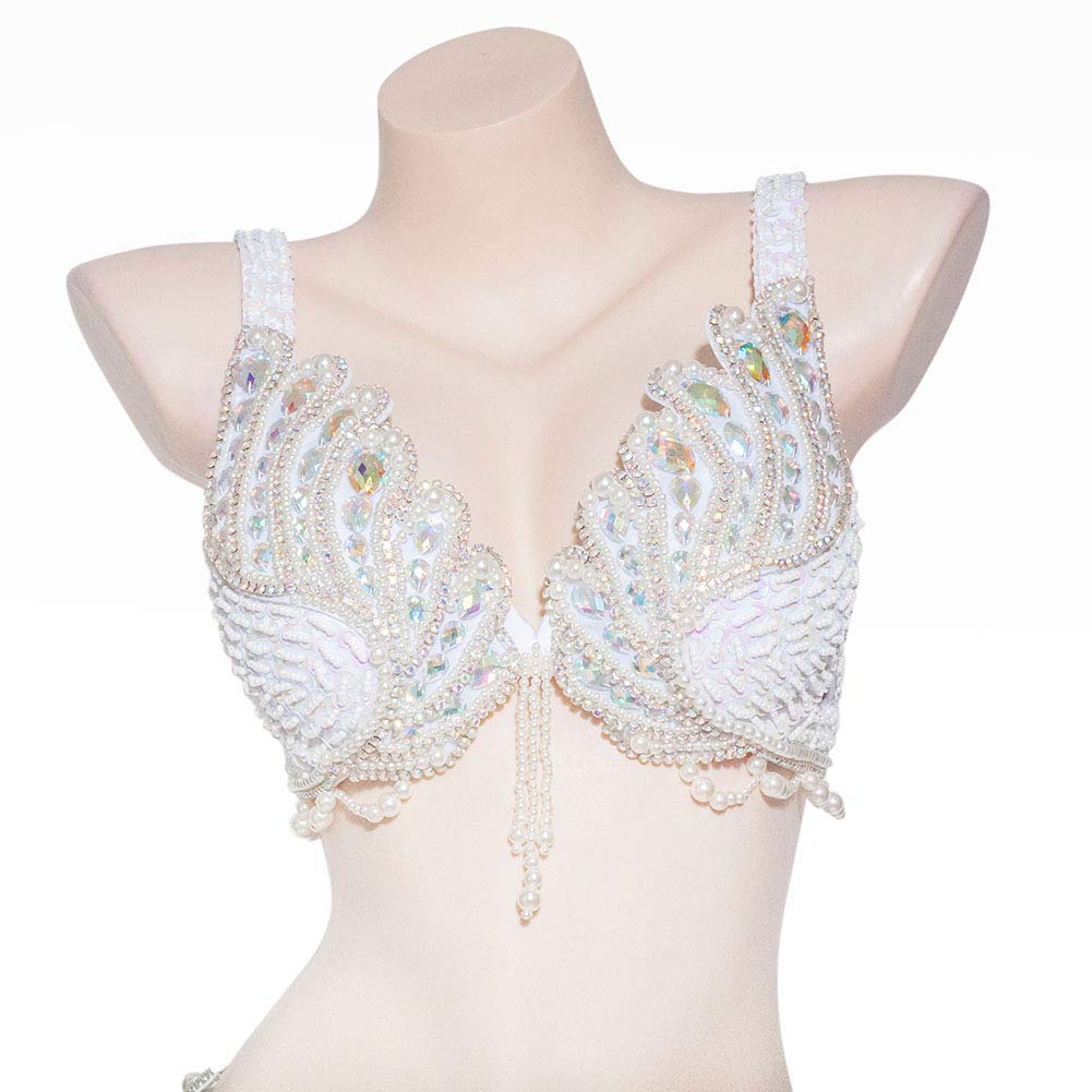 Royal Smeela Women's Belly Dance Costume Set - Sexy Belly Dance Bra & Belt Outfit for Performances, Halloween, Carnival & Cosplay