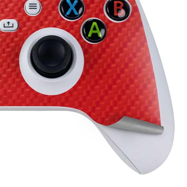 Premium Red Carbon Fiber Gaming Skin for Xbox Series S Controller - Durable Decal with Specialty Texture Design | Perfect for Gaming Enthusiasts & Custom Console Accessories