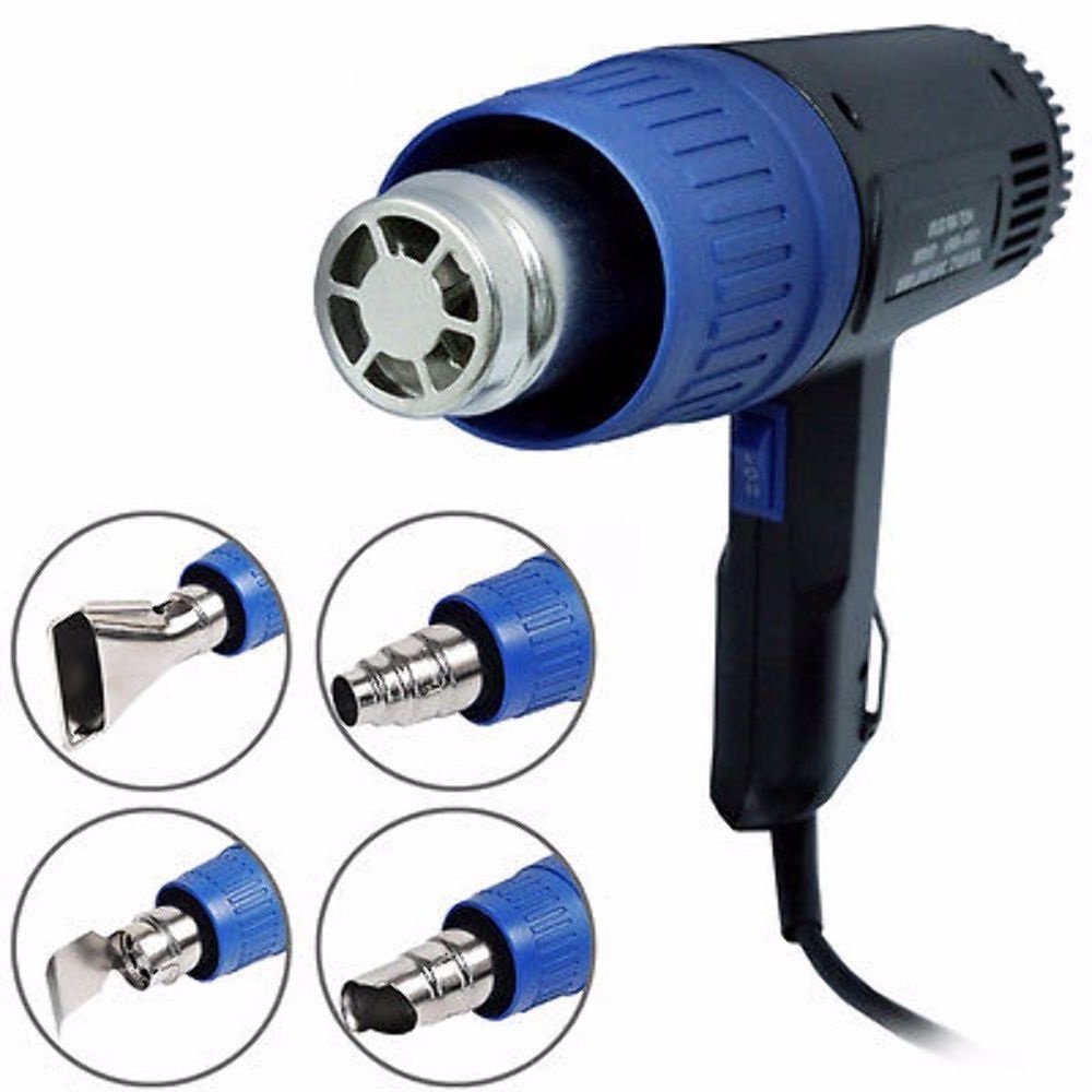 1500W Dual Temperature Heat Gun with 4 Nozzles - Hot Air Gun for Paint Stripping, Shrink Wrapping, Welding & DIY Projects | Heavy Duty Power Tool for Home Improvement & Crafts