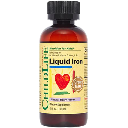 ChildLife Essentials Liquid Iron Supplement for Kids - 4 fl oz (118ml) - Natural Berry Flavor - Supports Healthy Growth & Development - Perfect for Picky Eaters & Toddlers