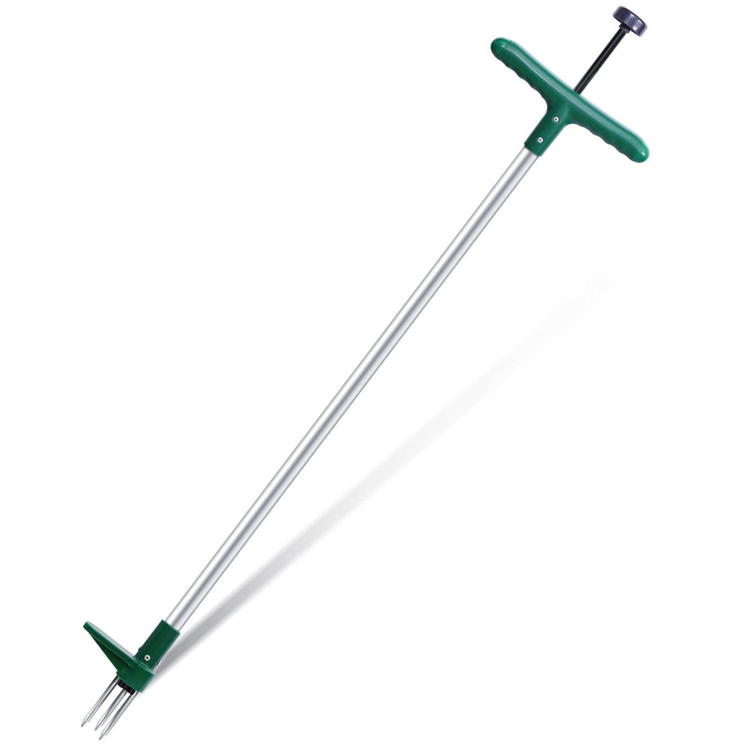 Ohuhu Stand-Up Weed Puller Tool with Long Handle - Stainless Steel 3-Claw Weed Remover for Easy Gardening - Detachable Design for Effortless Weed Removal Without Bending or Kneeling - Perfect for Seniors, Elderly & Back Pain Sufferers - Great for Lawn, Garden & Yard Maintenance