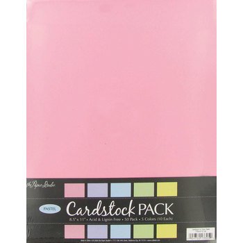 Pastel Cardstock Paper Pack - 50 Sheets, 8.5x11 Inches, Premium Colored Paper for Scrapbooking, DIY Crafts, Invitations, and Card Making - Perfect for Home, School, and Office Projects