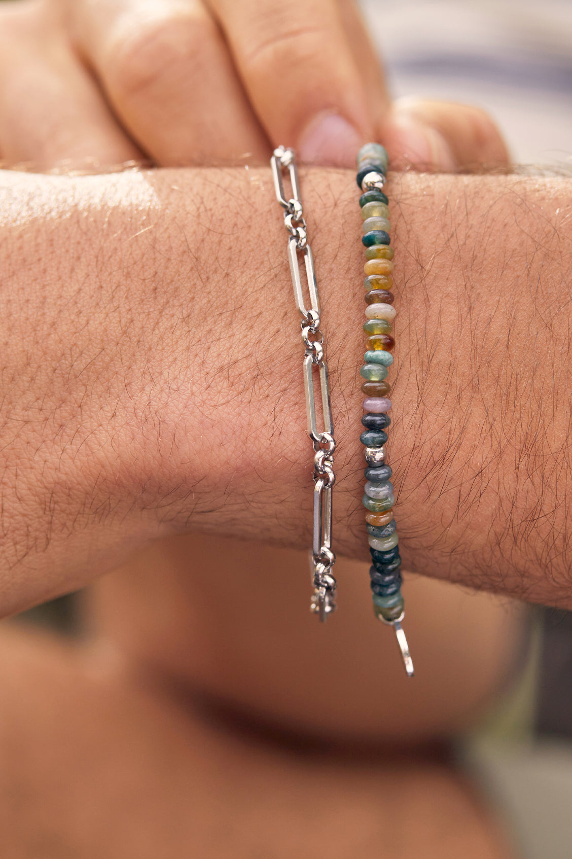 Stylish Men's Paperclip Mixed Link Bracelet - Trendy Silver & Gold Chain Bracelet for Casual & Formal Wear - Perfect for Gifts, Parties & Everyday Fashion