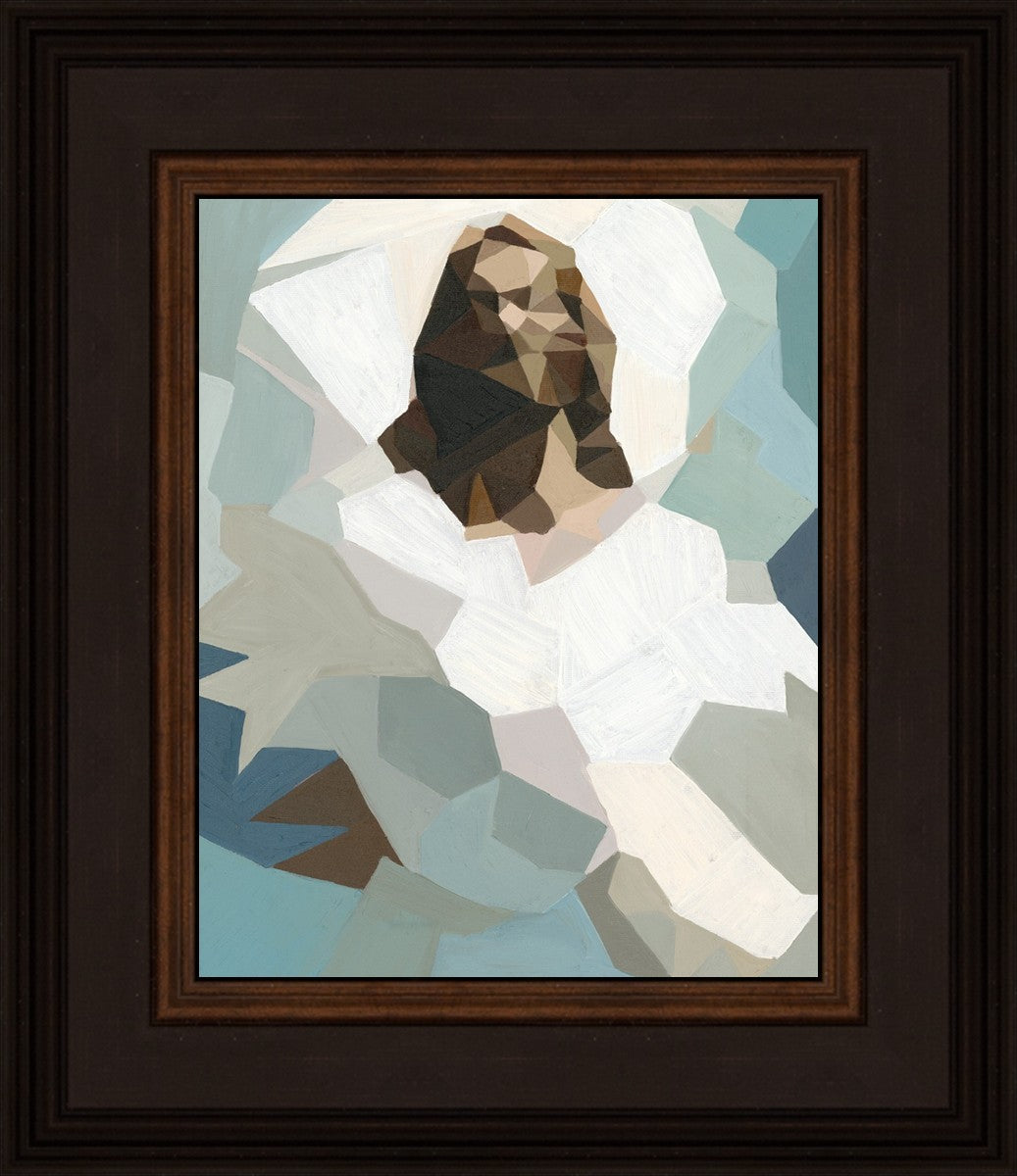 Christ In Blue By Brittany Lemmon - Religious Wall Art for Home & Church Decor - Perfect for Living Room, Bedroom & Prayer Spaces