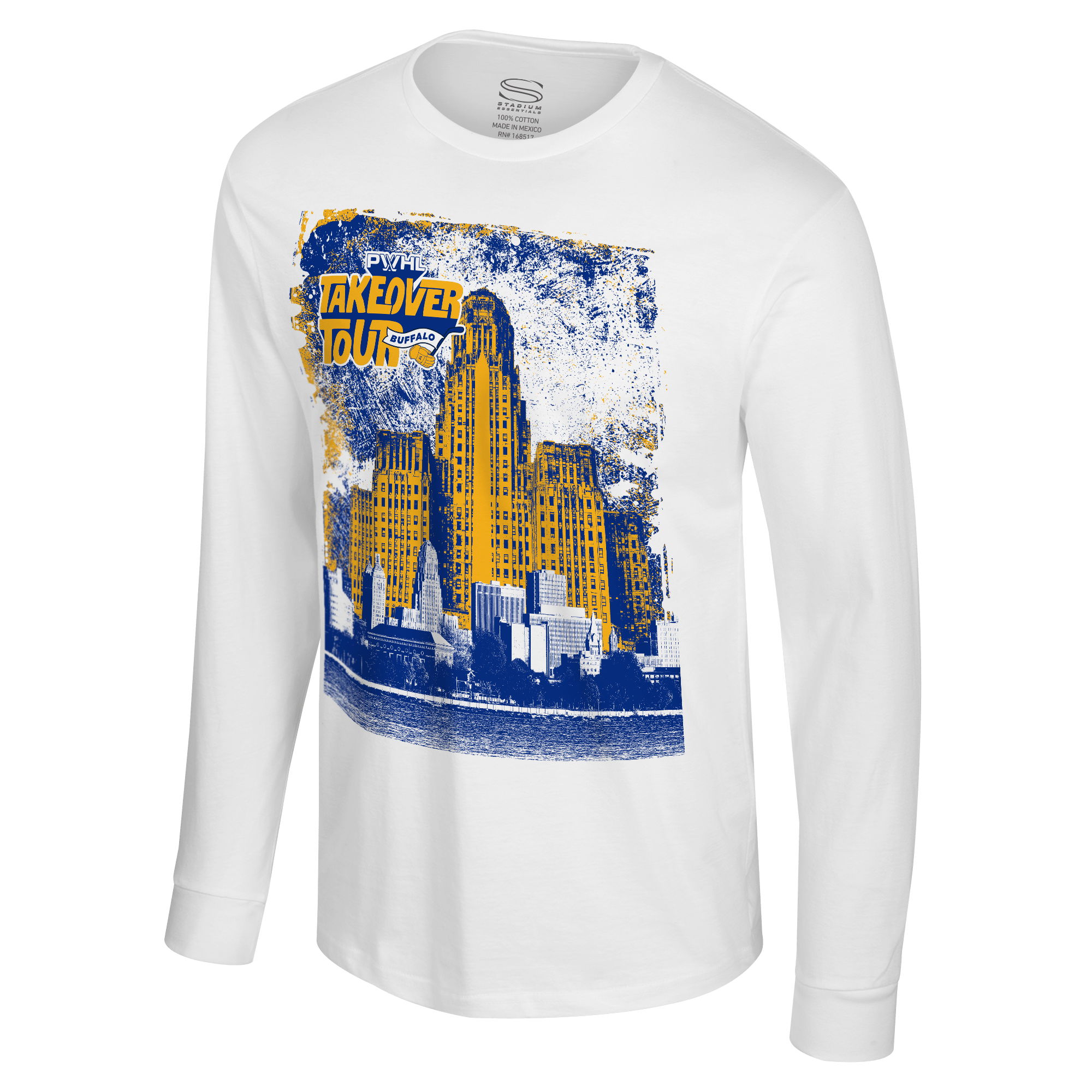 PWHL Buffalo Takeover City Photo Long Sleeve T-Shirt for Adults | Stadium Essentials | Perfect for Hockey Games, Fan Events & Casual Wear