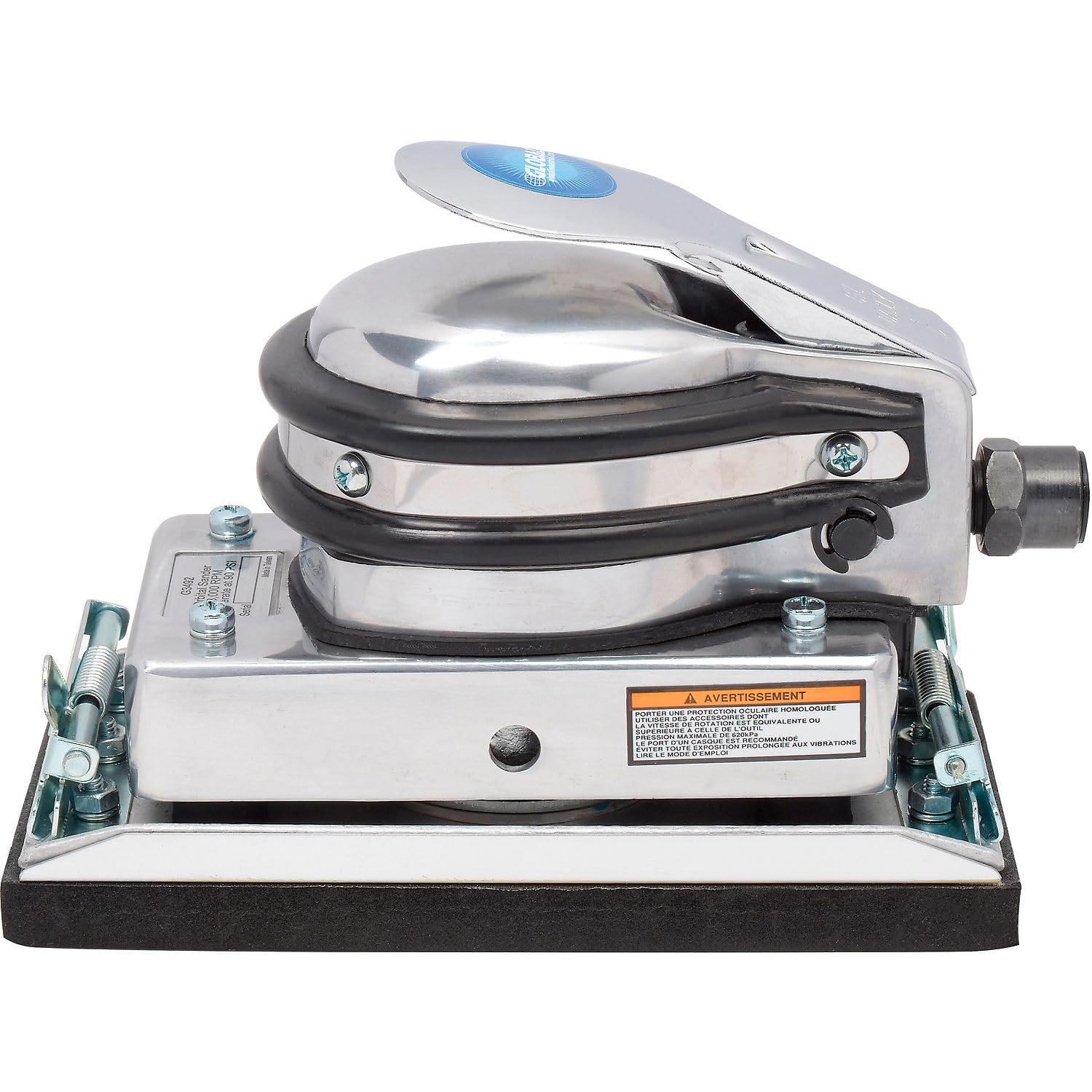 Global Industrial 8 Inch Jitterbug Sander - 6500 RPM High Speed Orbital Sander for Woodworking, Metal Polishing & Surface Preparation