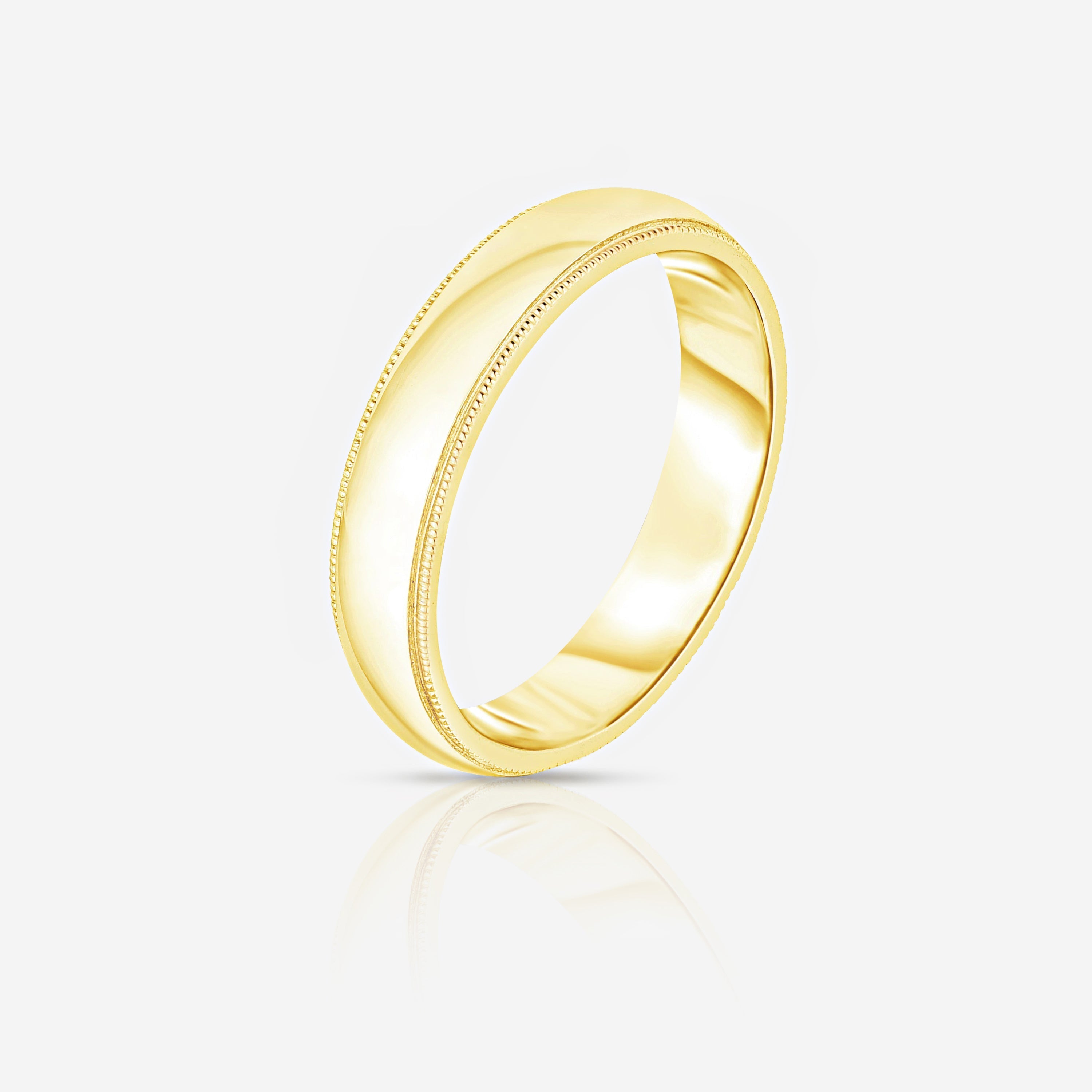 5mm Milgrain Comfort Fit Wedding Band for Men & Women - Classic Elegant Design for Engagement, Anniversary & Everyday Wear