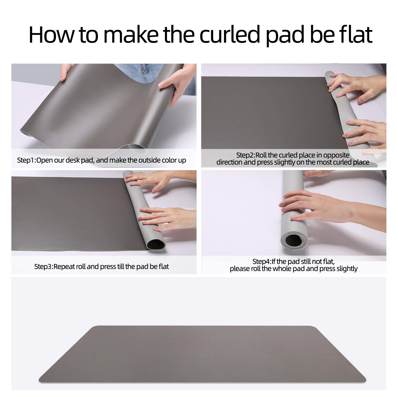 YSAGi Large Leather Desk Mat - Waterproof Dual-Sided Mouse Pad for Keyboard & Mouse (35.4