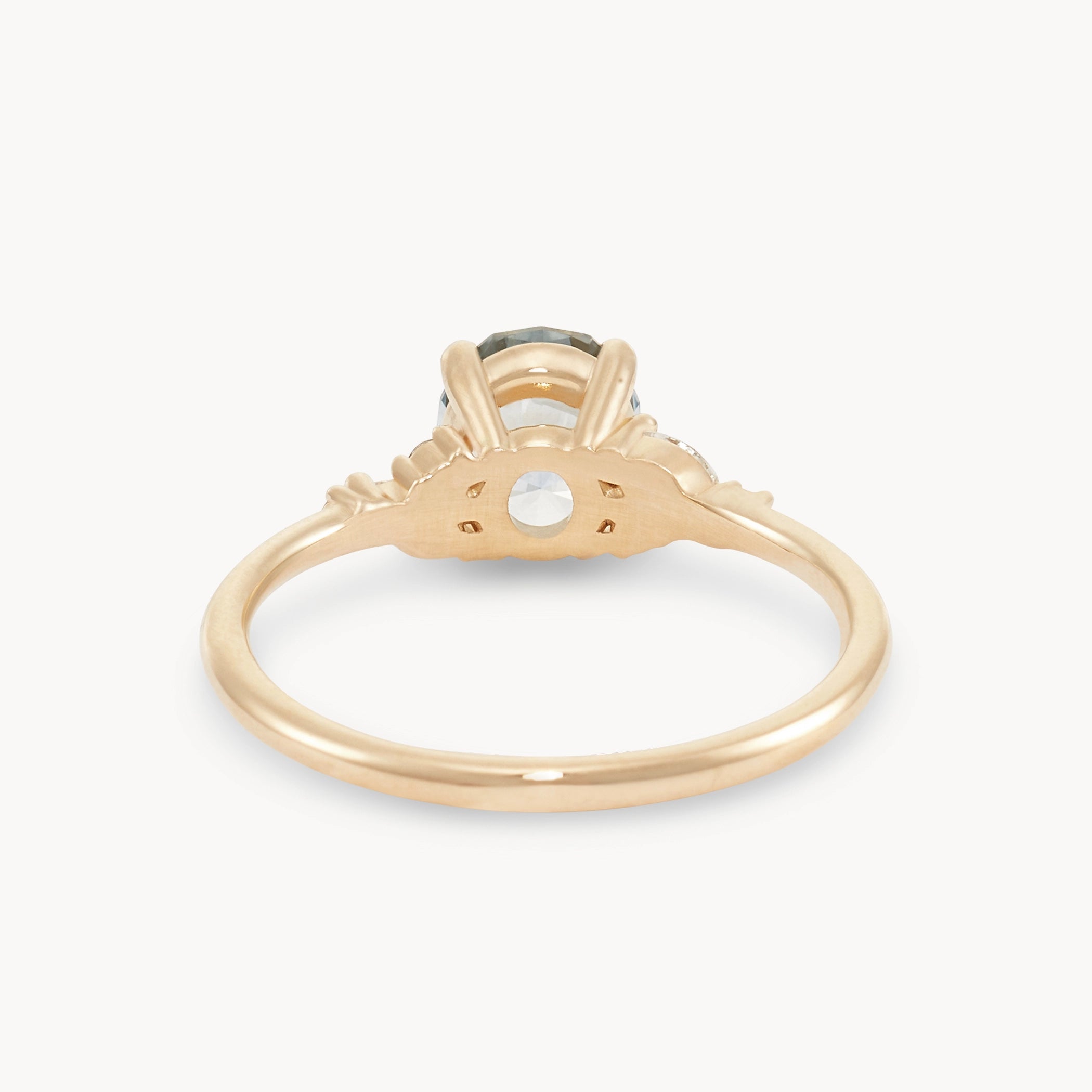 Unique Mystic Love 14K Yellow Gold Ring with Icy Blue Oval Sapphire – Perfect for Engagement, Anniversary & Special Occasions