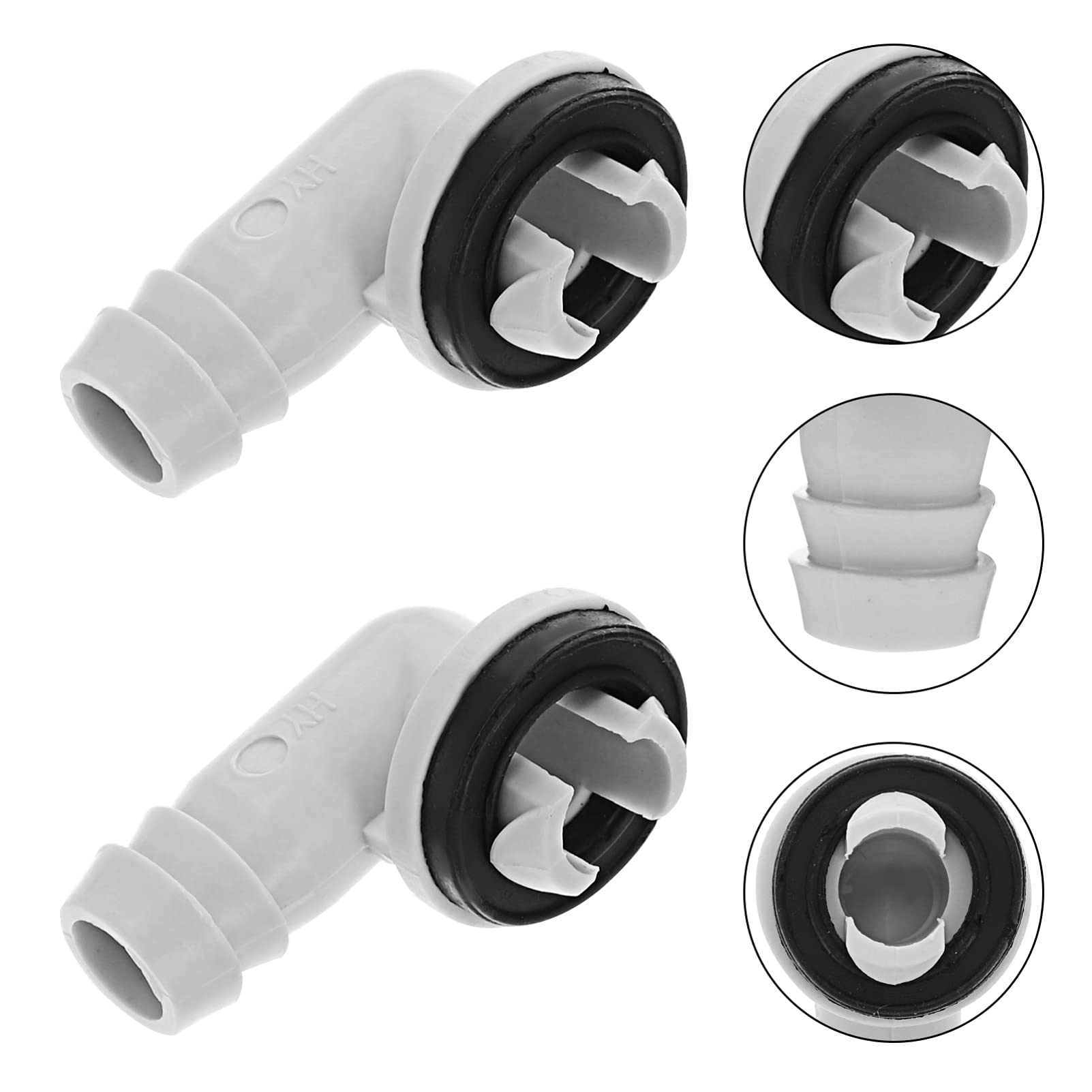 5PCS Air Conditioner Drain Hose Connector Elbow Fitting - 15mm AC Condensate Water Drain Adapter for Mini Split & Window AC Units - Perfect for Home, Office & RV Cooling Systems