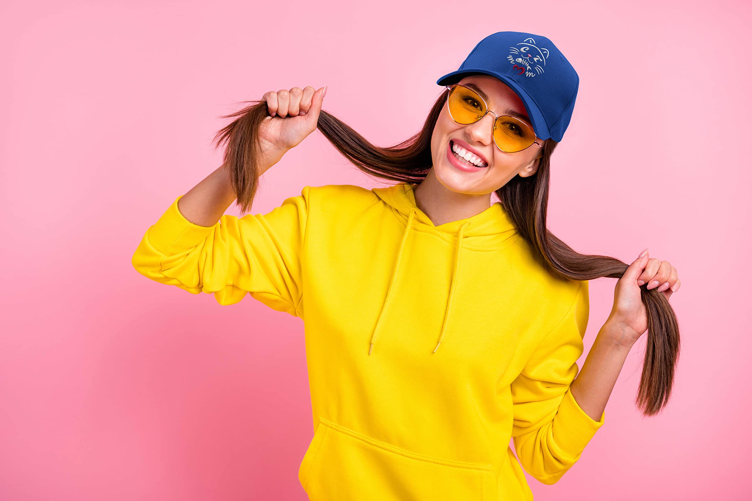 Women's Adjustable Baseball Caps - Cute Embroidered Cat Mom Hats for Women, Perfect Gift for Cat Lovers | Casual Wear, Outdoor Activities & Cat-Themed Events