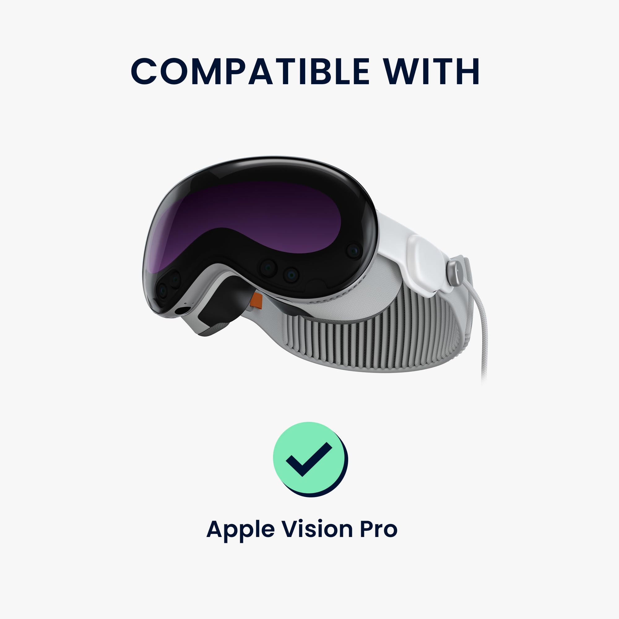 kwmobile Silicone Protective Cover Case for Apple Vision Pro VR Headset - Shockproof & Scratch-Resistant - White - Perfect for Travel, Gaming & VR Entertainment