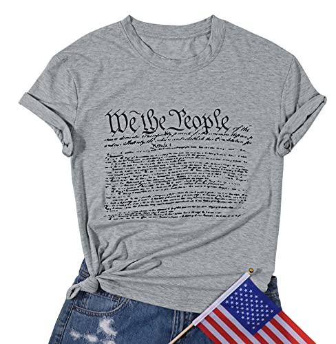 We The People Patriotic T-Shirts for Women - American Flag Graphic Tees for 4th of July & Independence Day | Casual Wear, Festive Outfits & National Pride Apparel